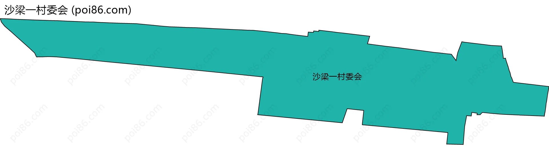 沙梁一村委会边界地图