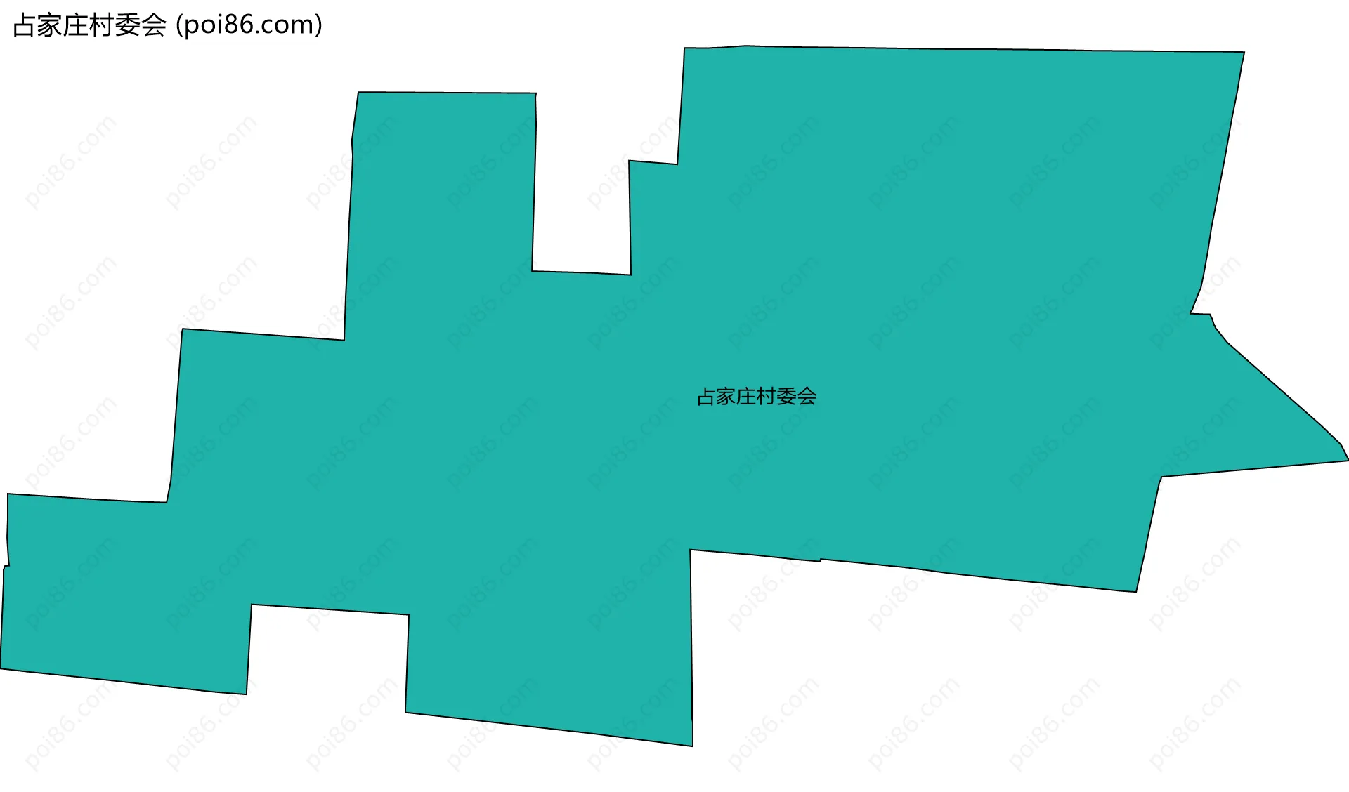 占家庄村委会边界地图