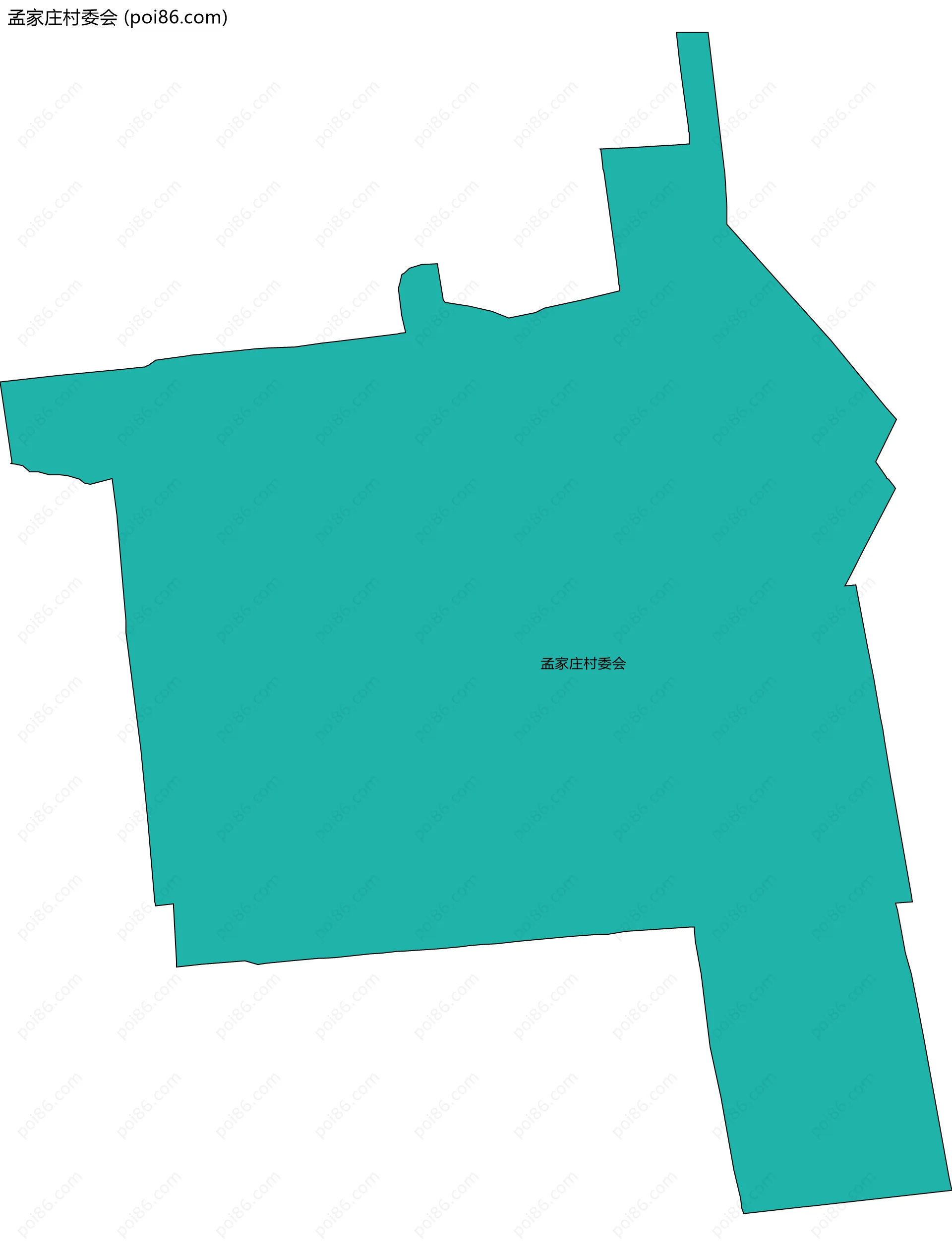 孟家庄村委会边界地图