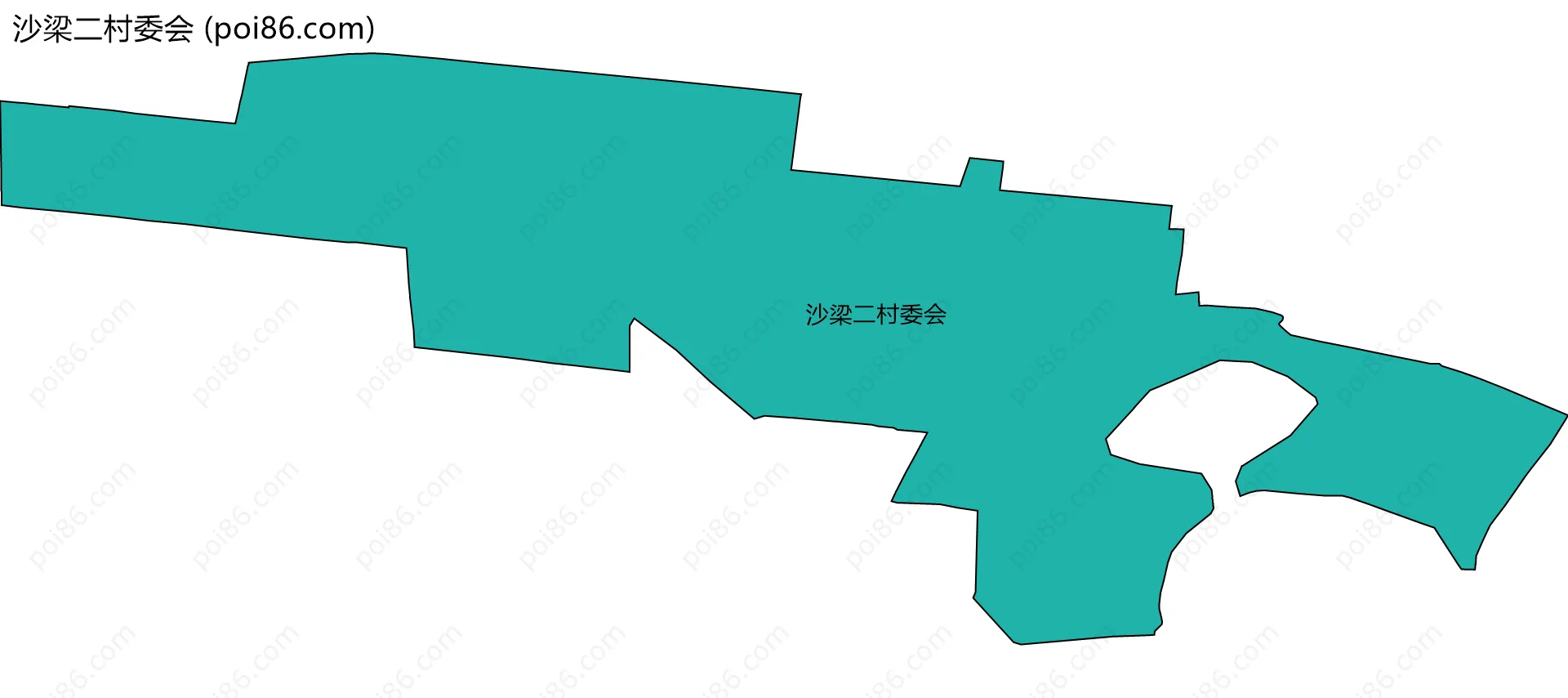 沙梁二村委会边界地图
