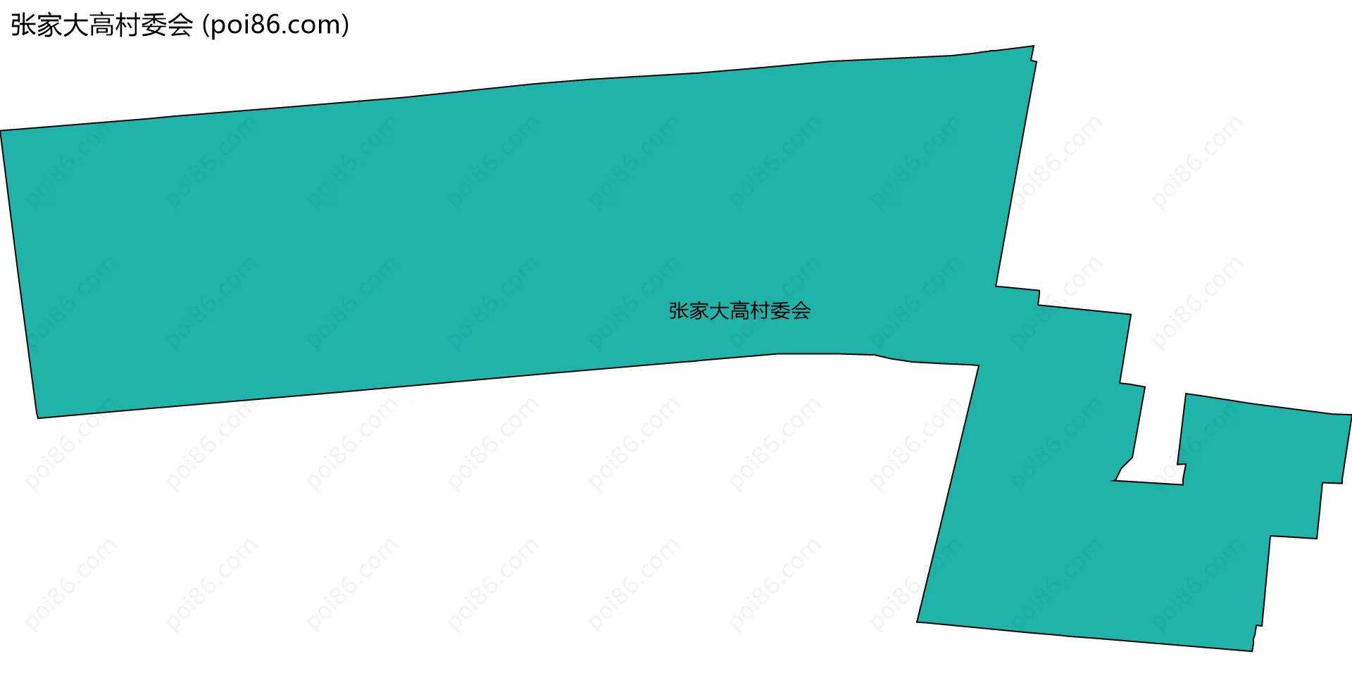 张家大高村委会边界地图