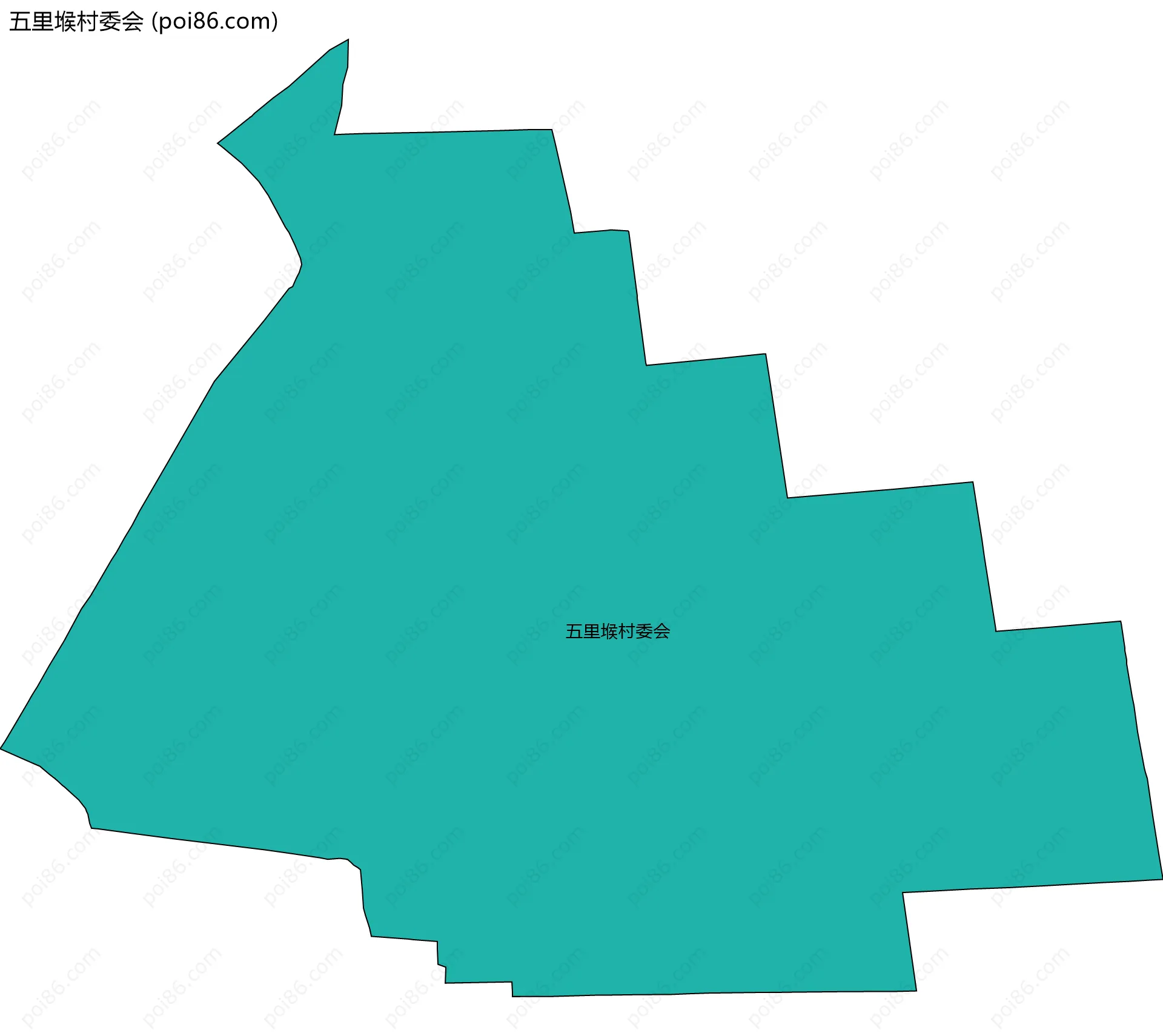 五里堠村委会边界地图
