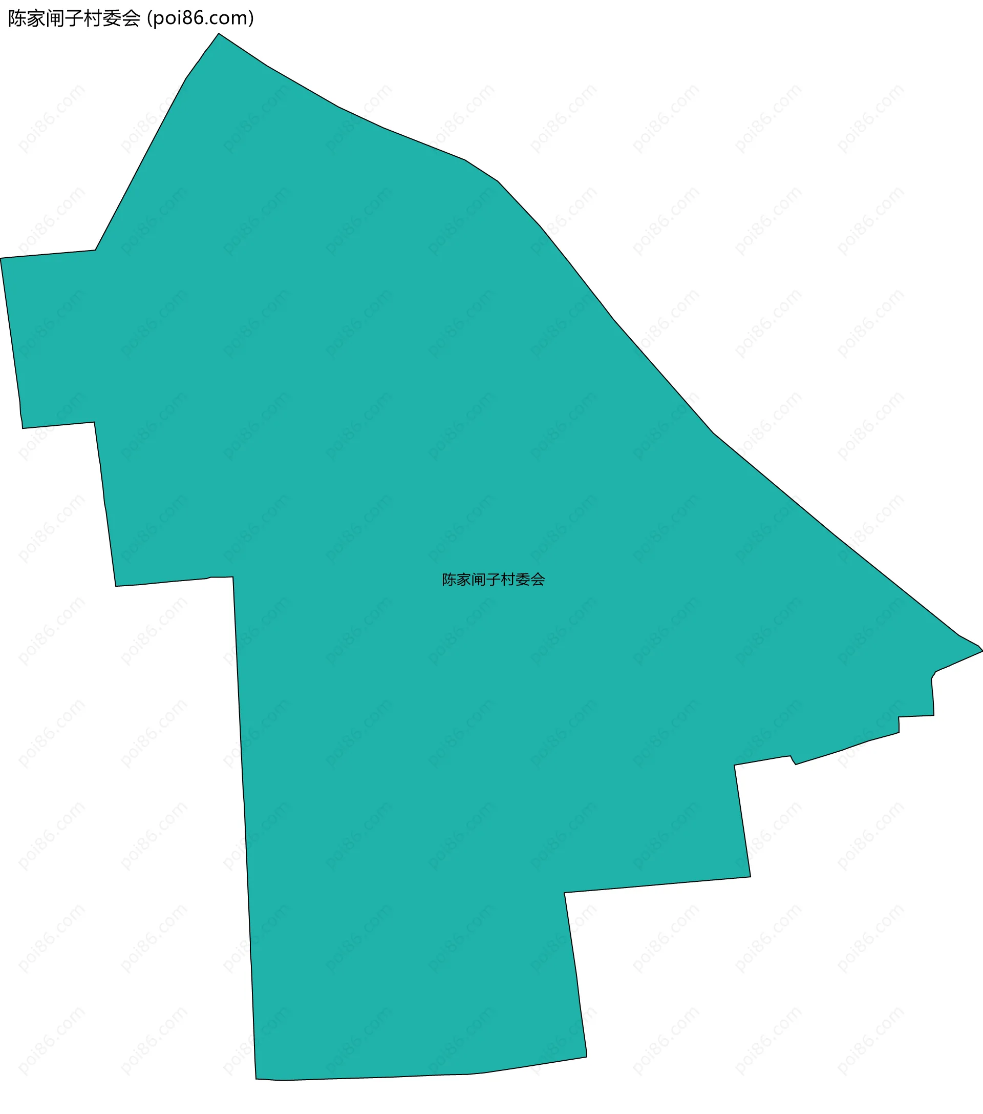 陈家闸子村委会边界地图