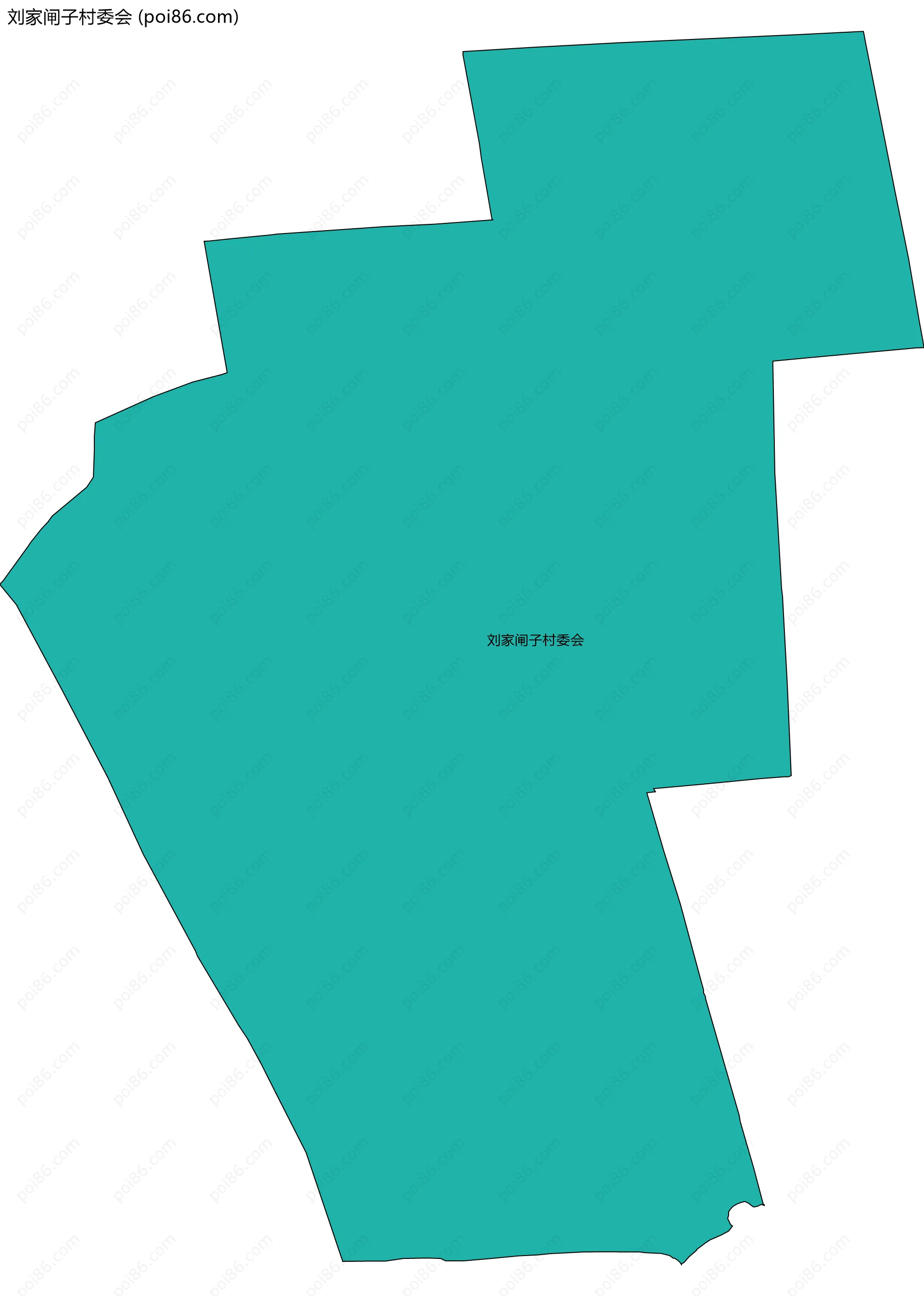 刘家闸子村委会边界地图