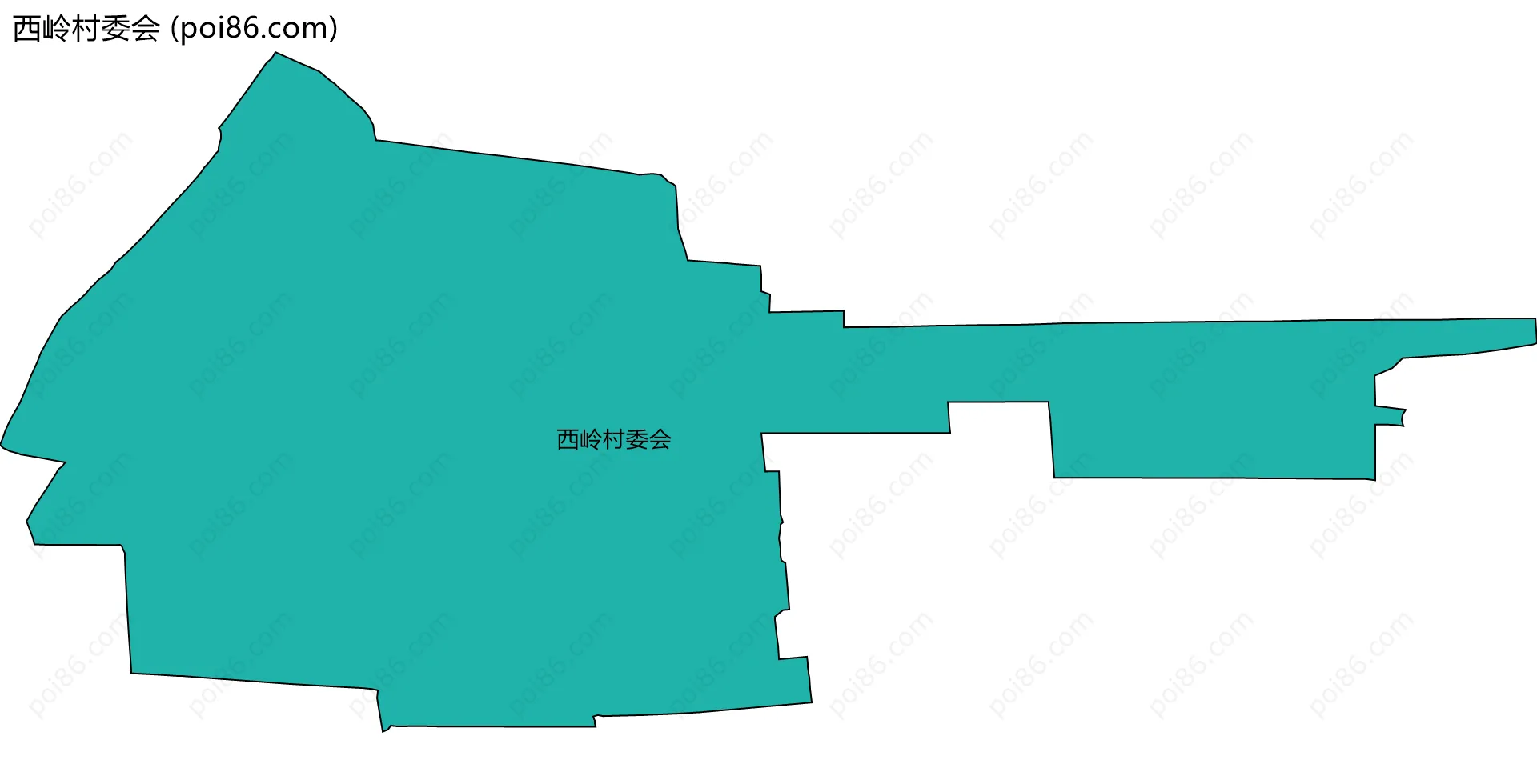 西岭村委会边界地图
