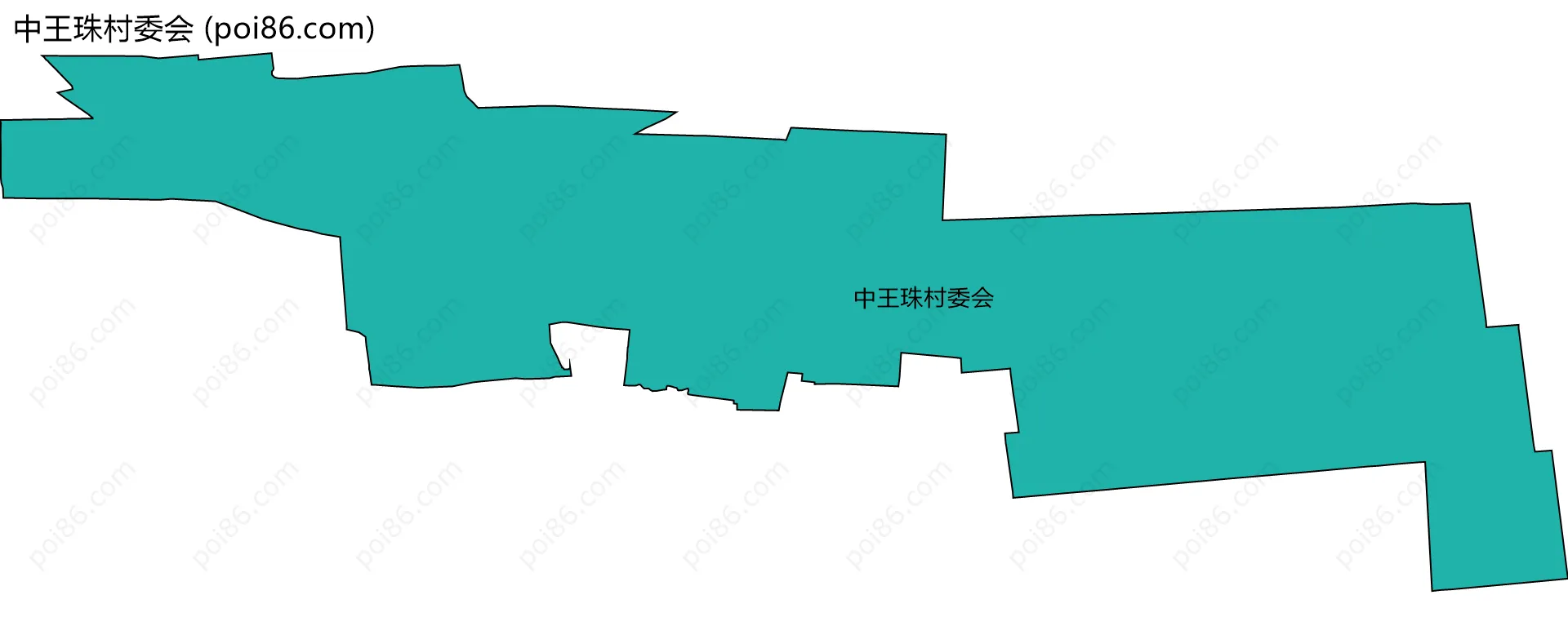 中王珠村委会边界地图
