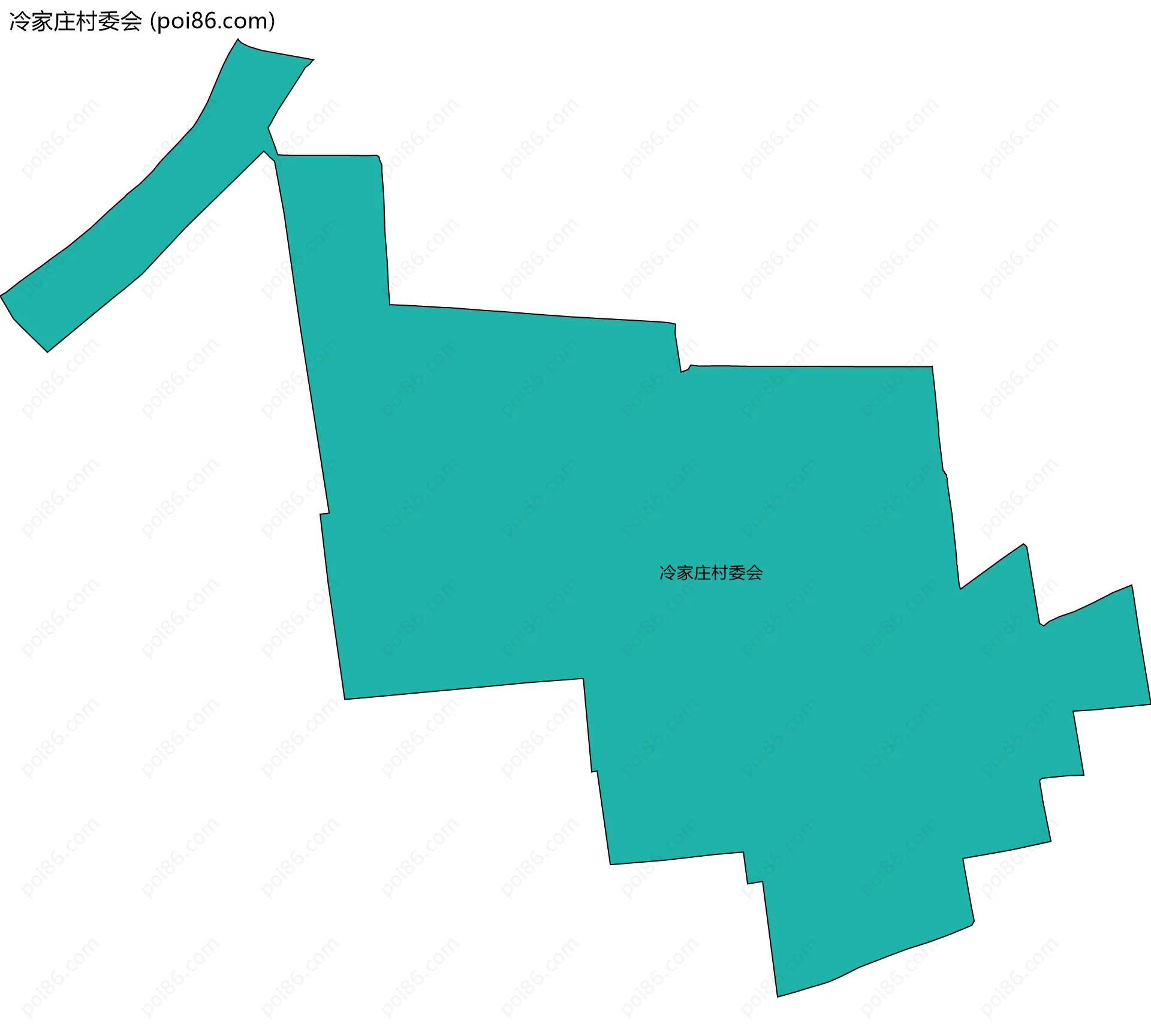 冷家庄村委会边界地图