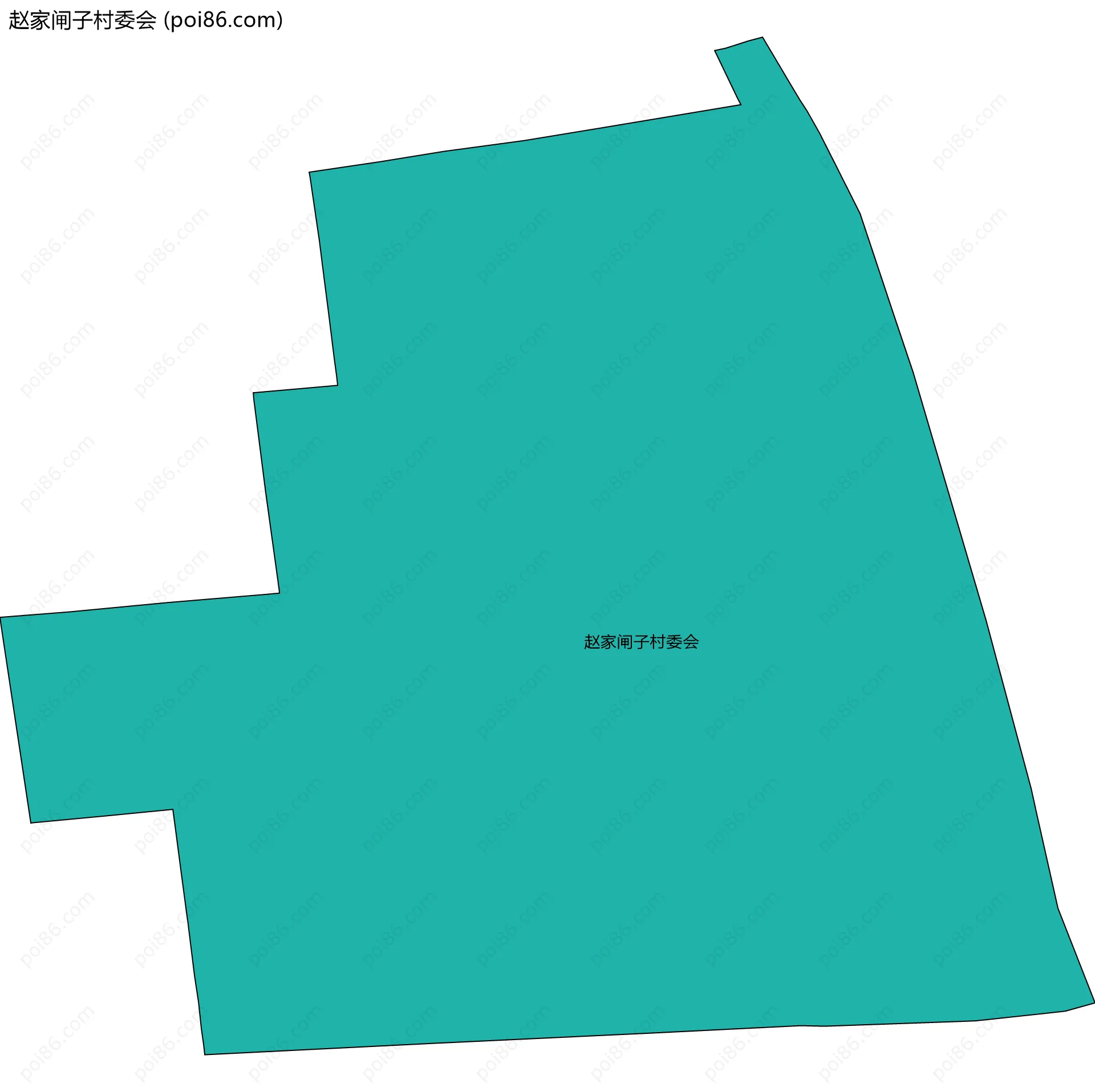 赵家闸子村委会边界地图