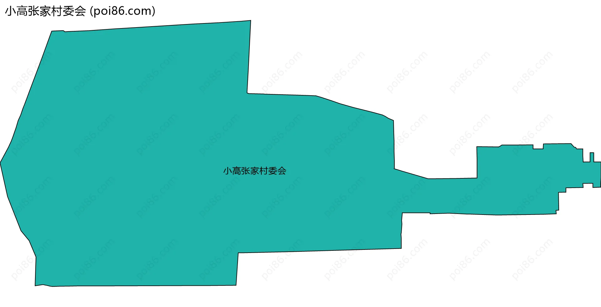 小高张家村委会边界地图