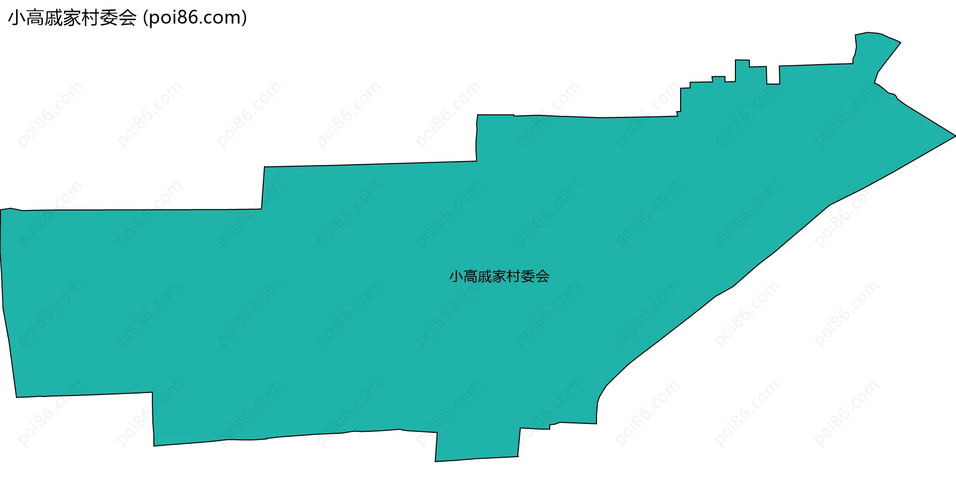 小高戚家村委会边界地图