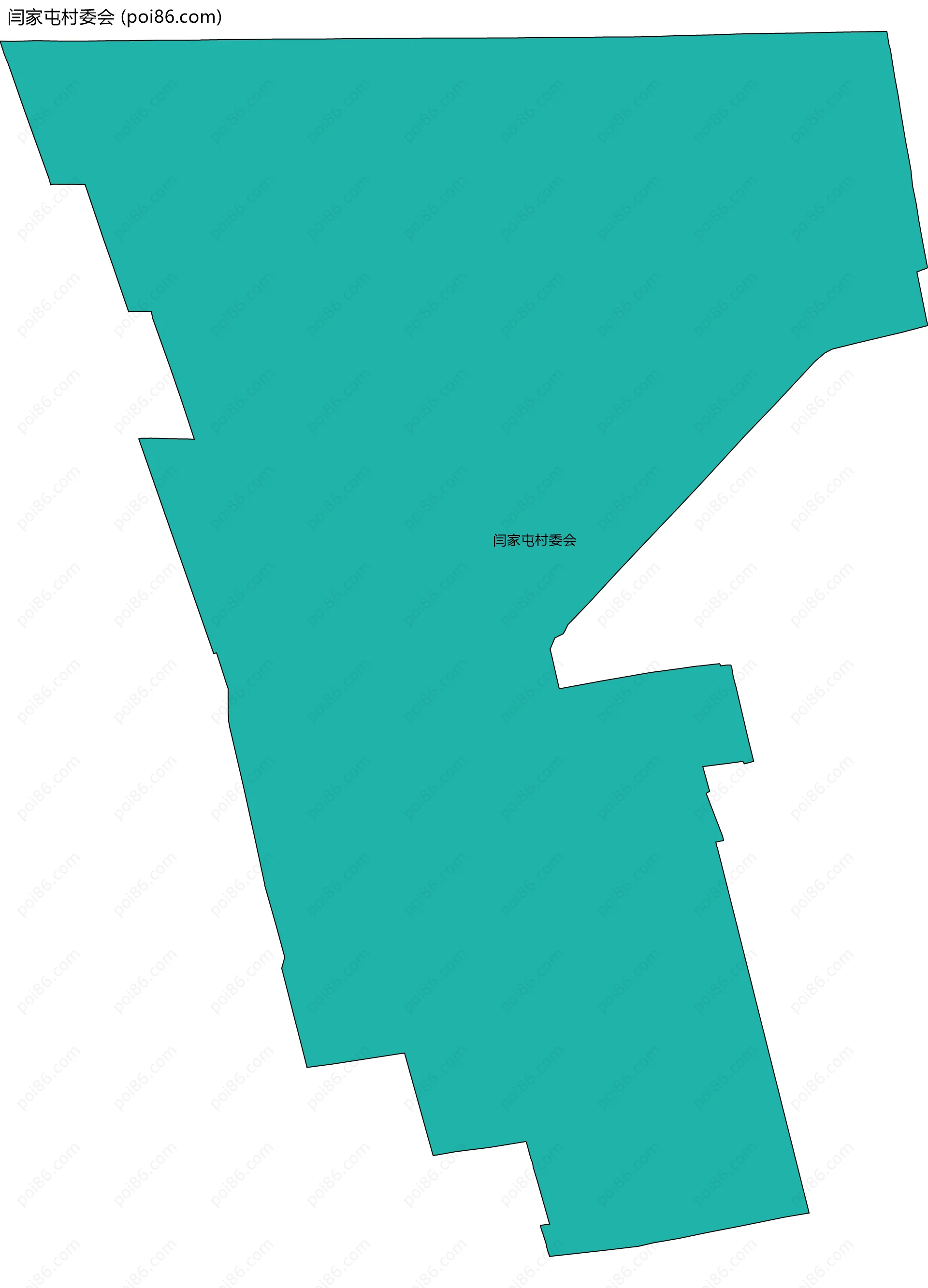 闫家屯村委会边界地图