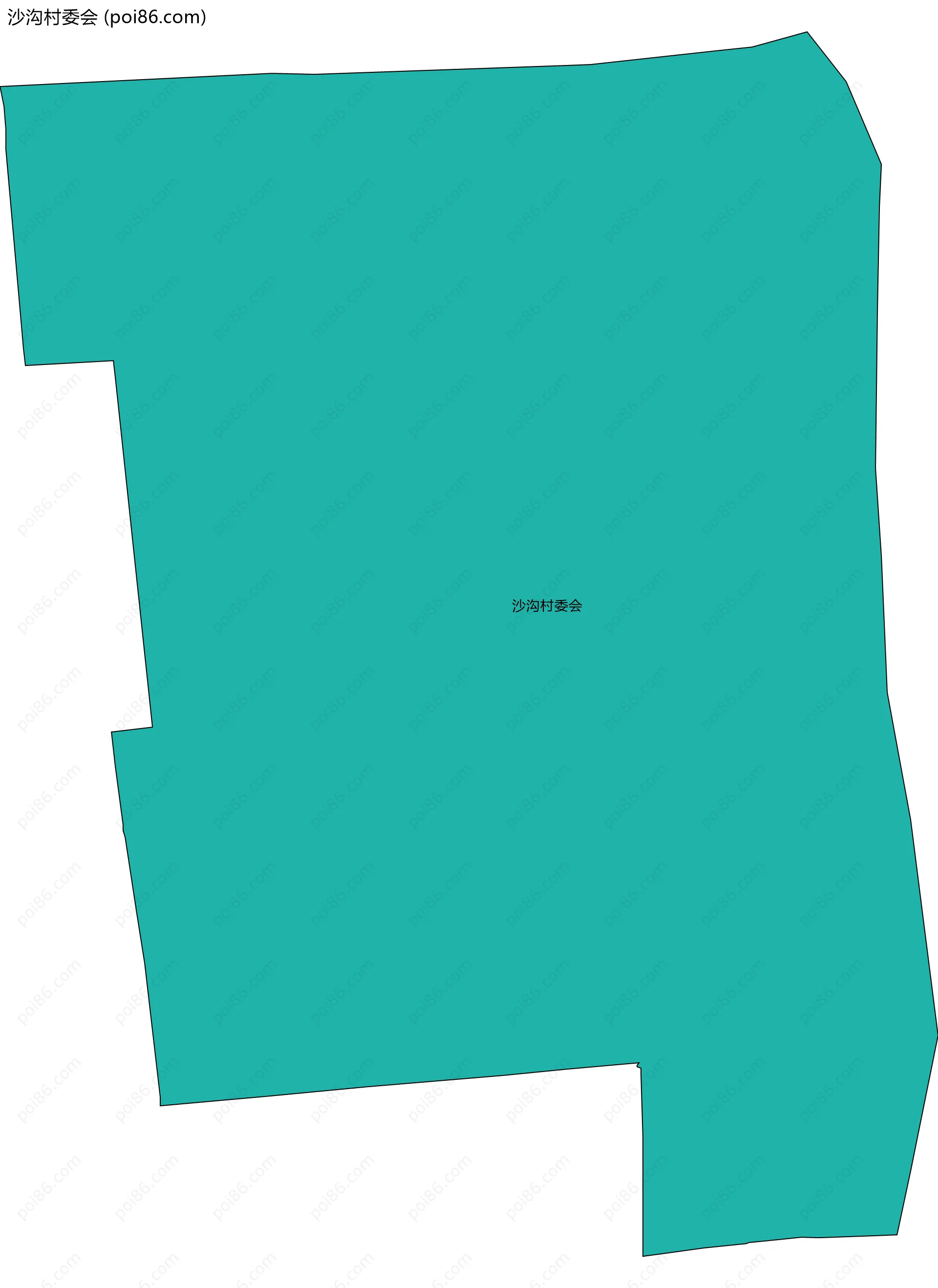 沙沟村委会边界地图