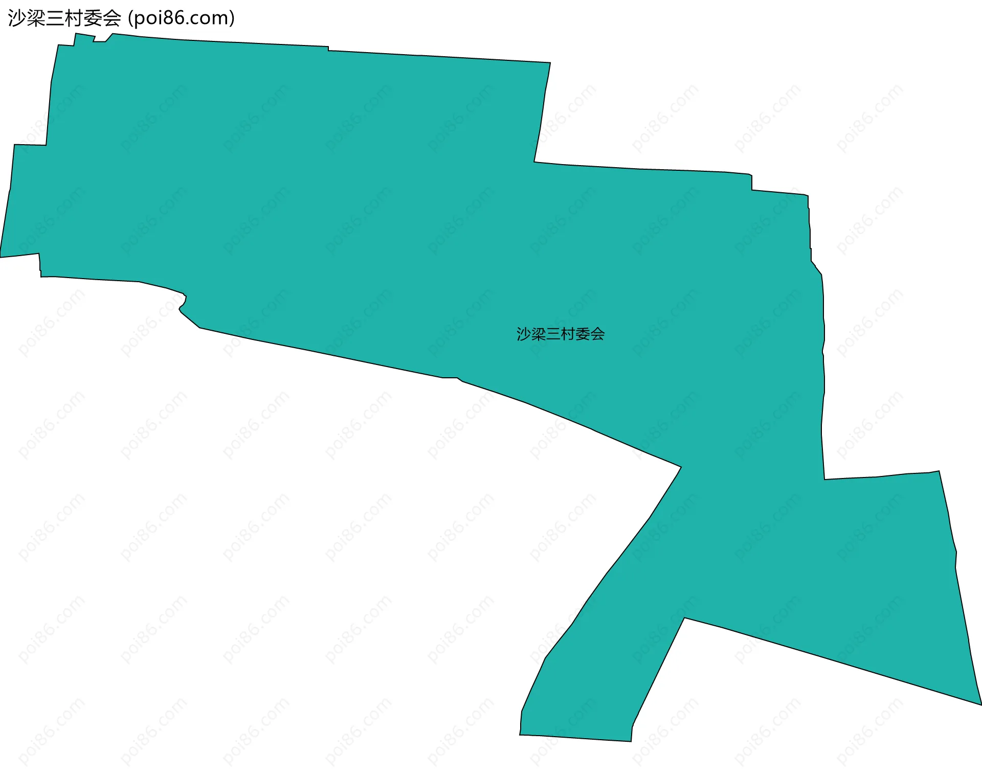 沙梁三村委会边界地图