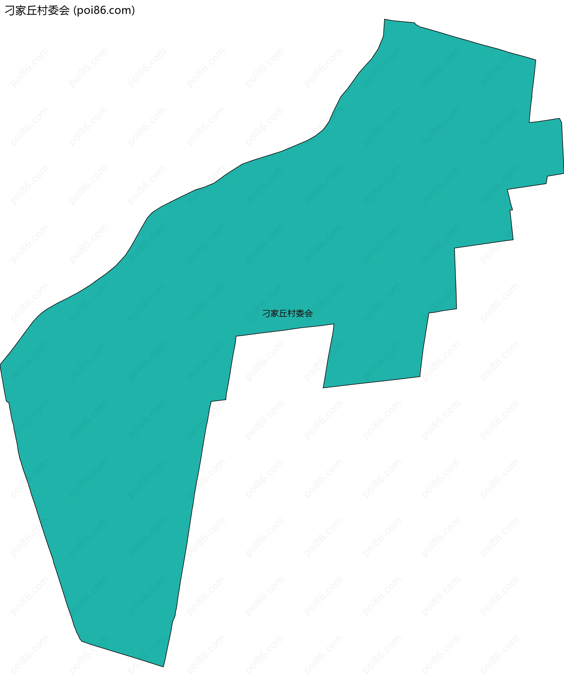 刁家丘村委会边界地图