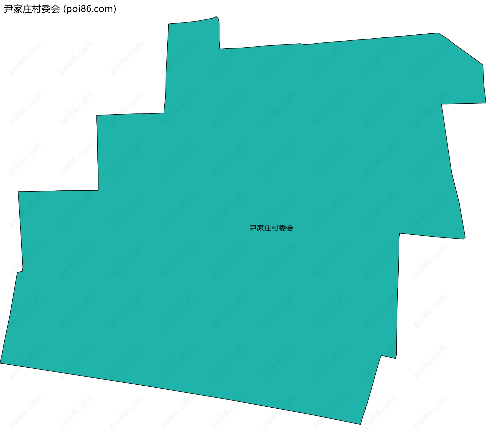 尹家庄村委会边界地图