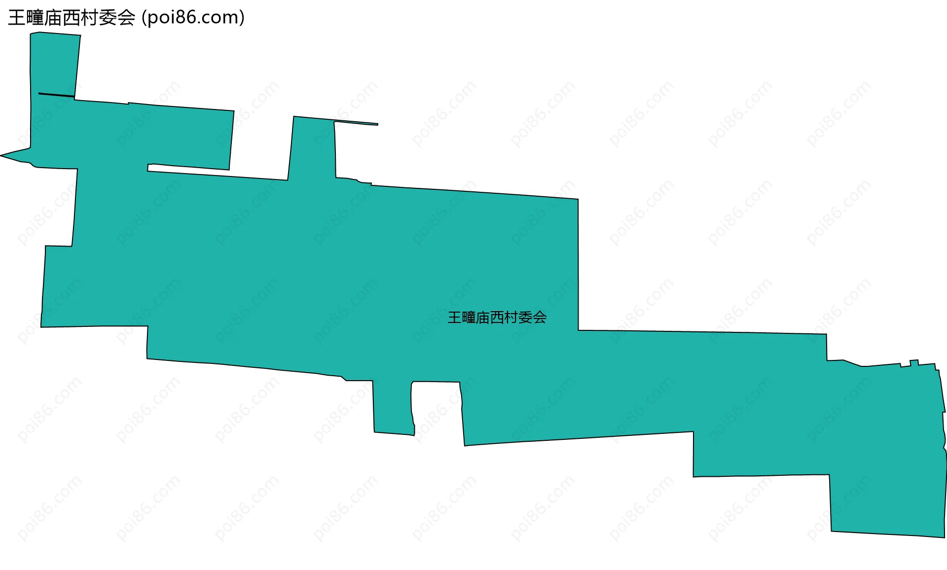 王疃庙西村委会边界地图