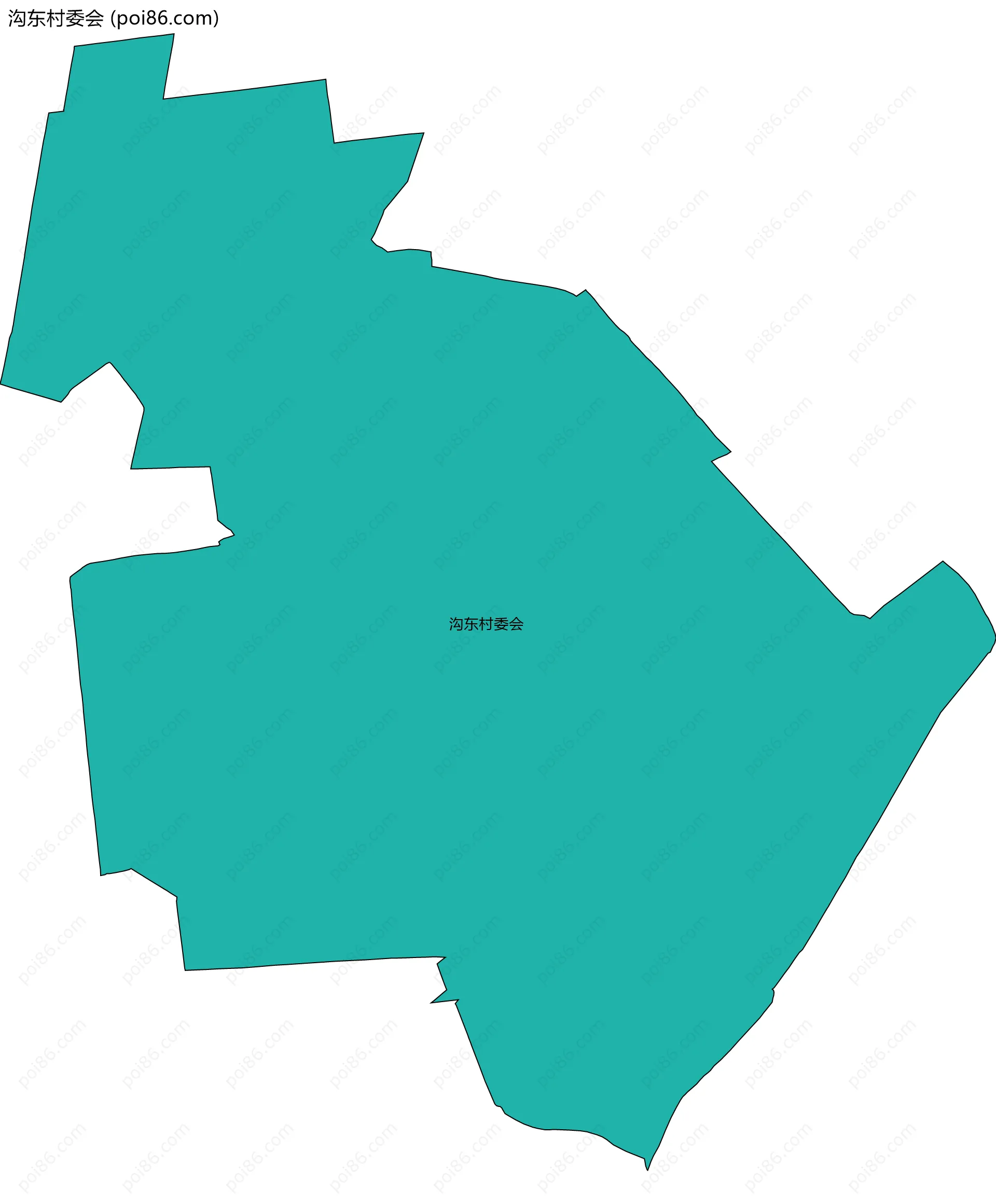 沟东村委会边界地图