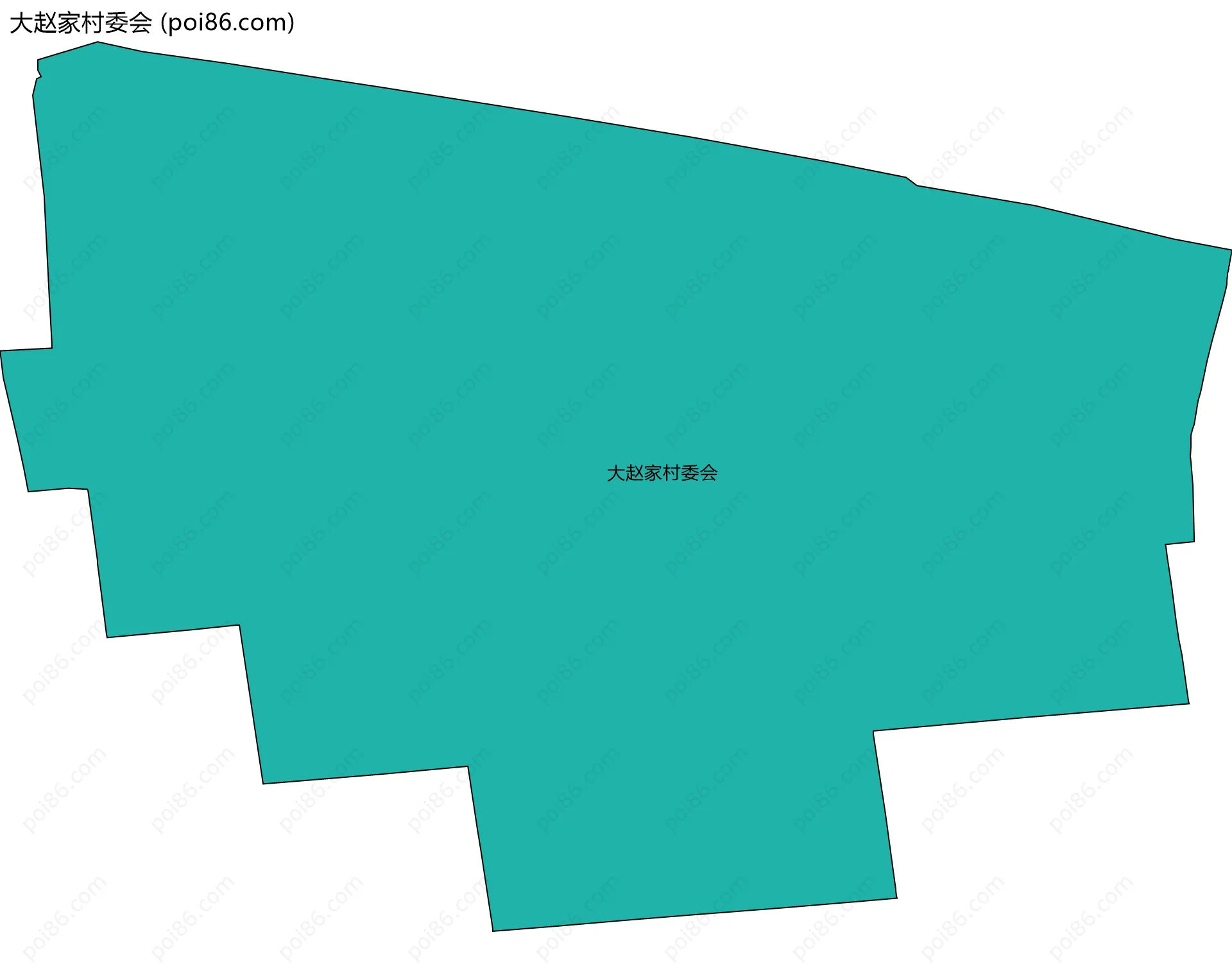 大赵家村委会边界地图