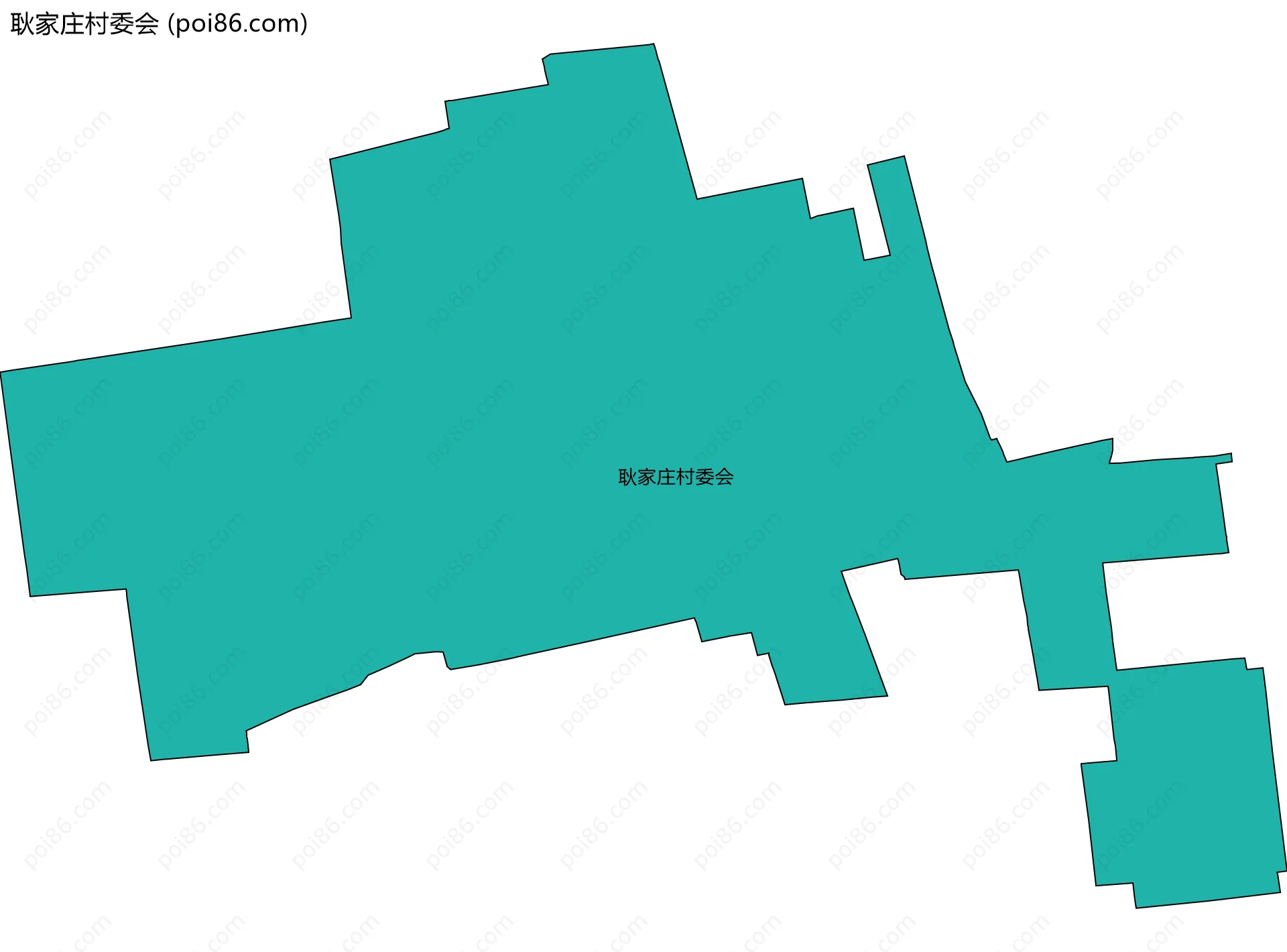 耿家庄村委会边界地图