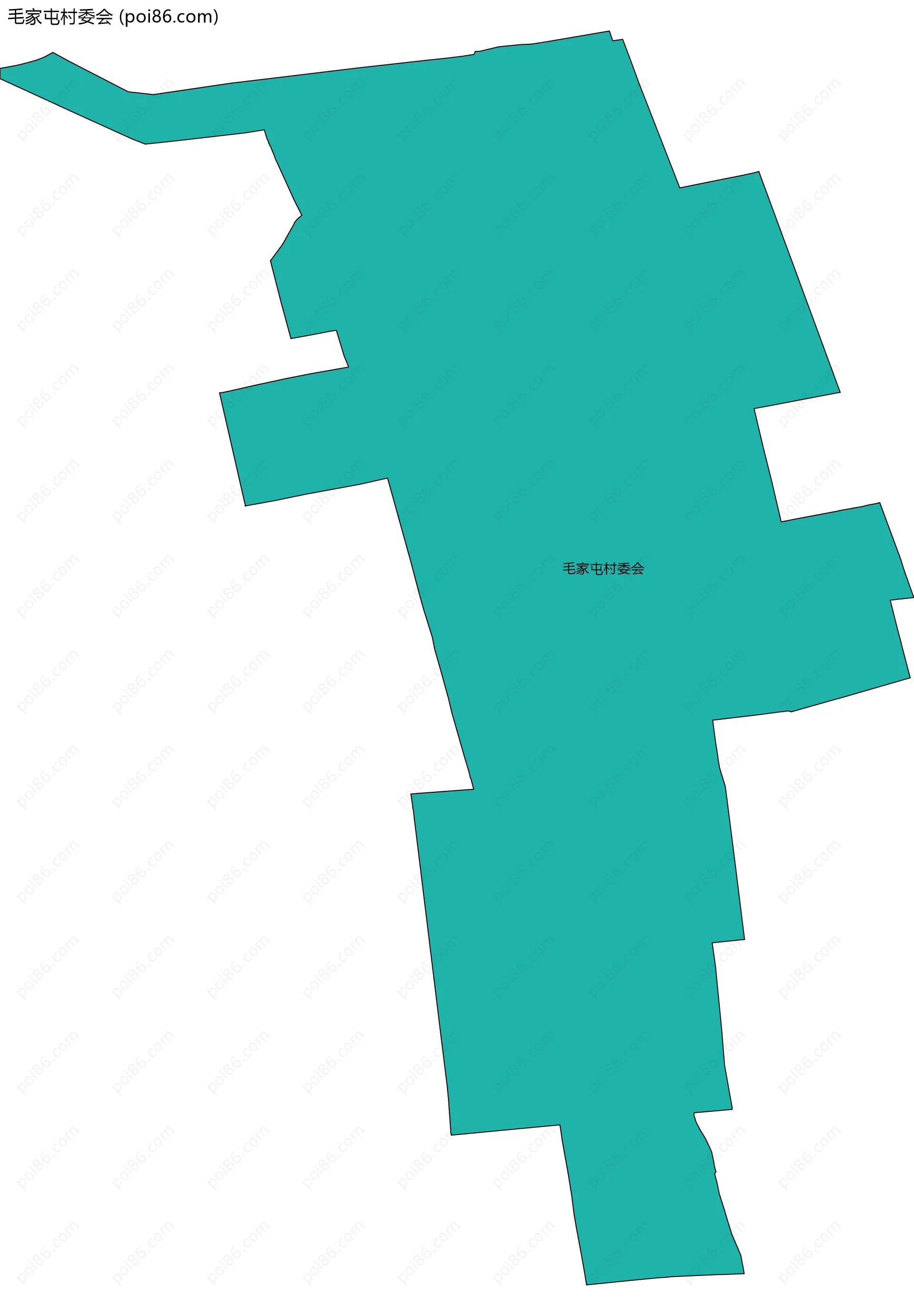 毛家屯村委会边界地图