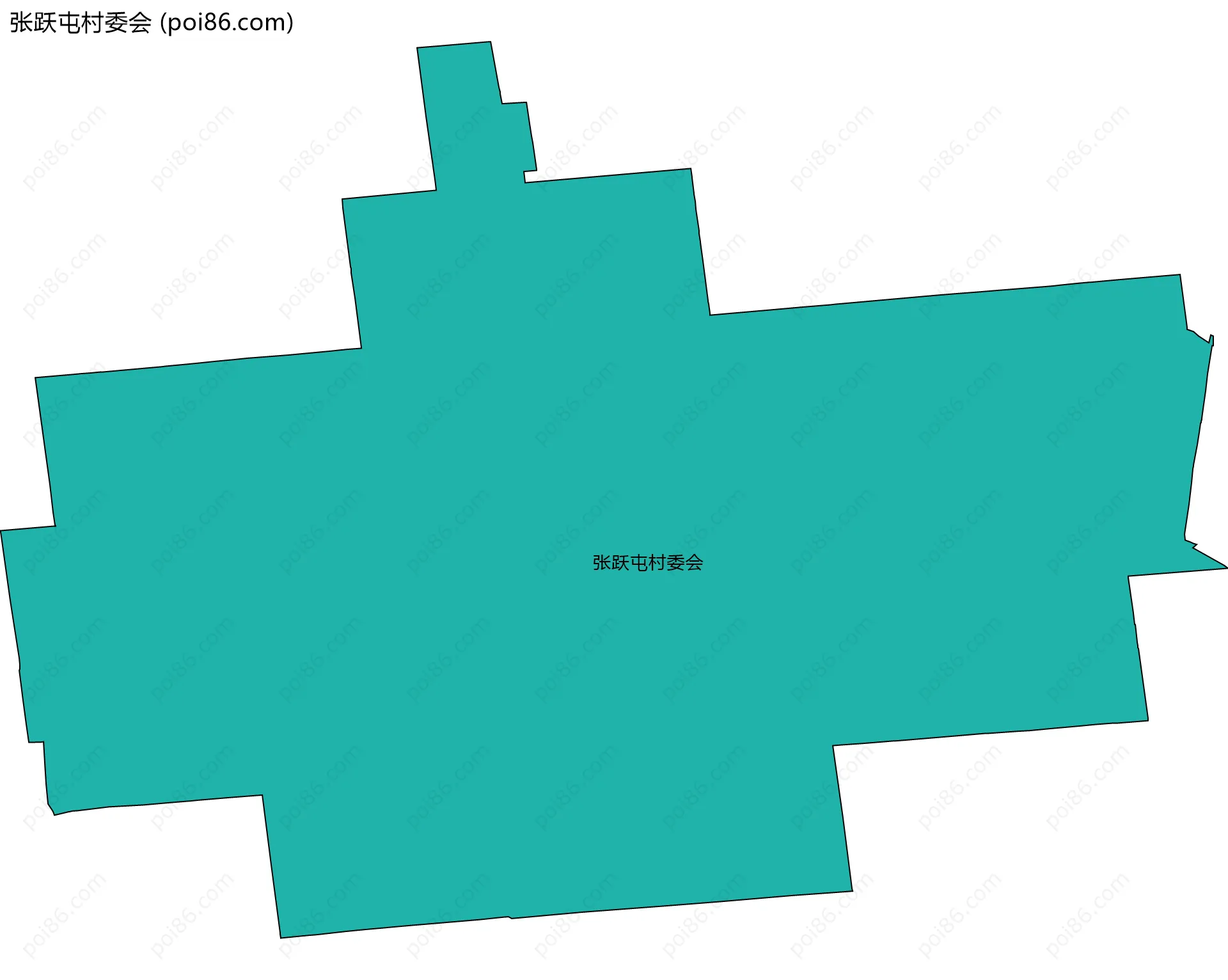 张跃屯村委会边界地图