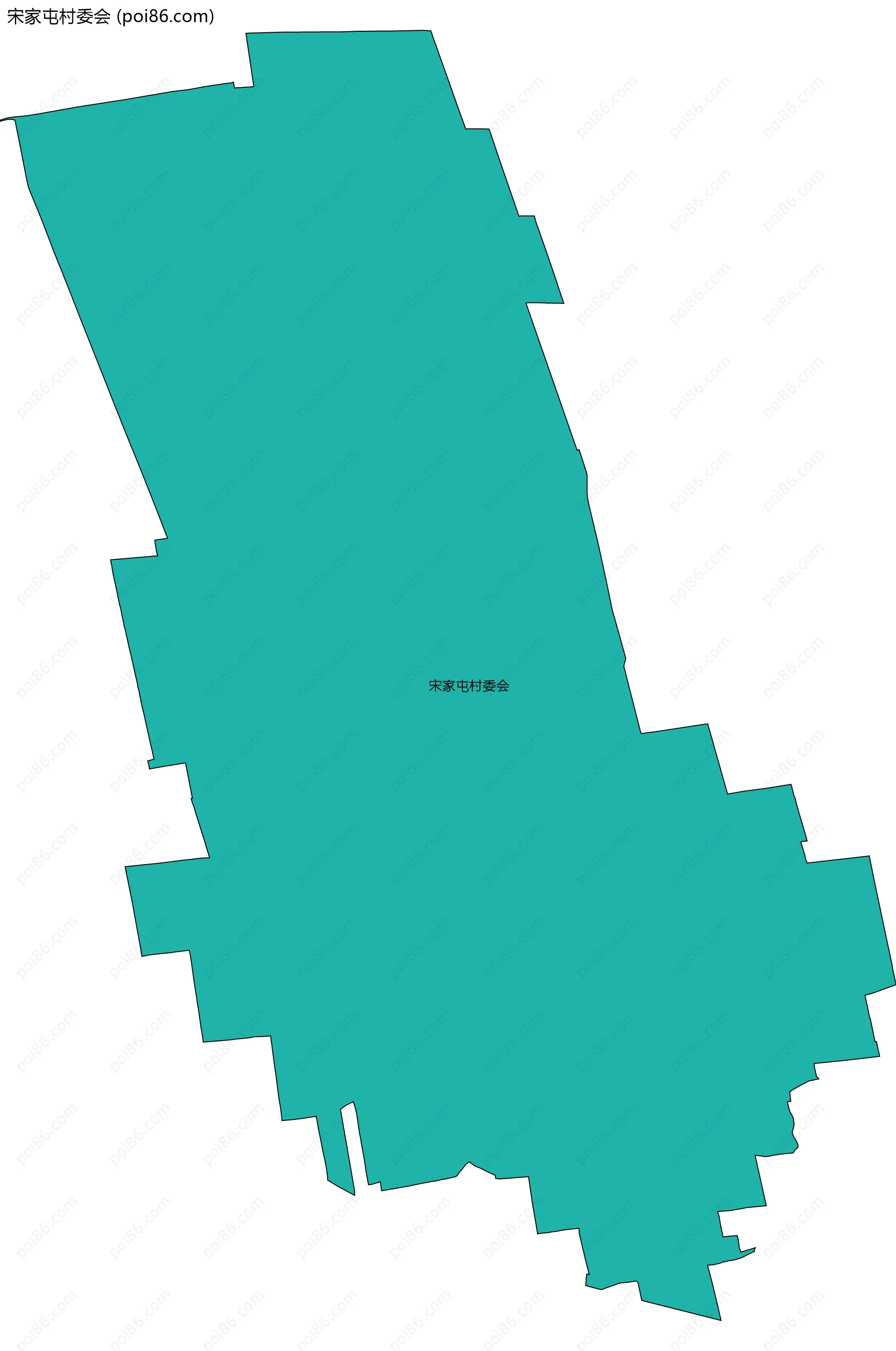 宋家屯村委会边界地图