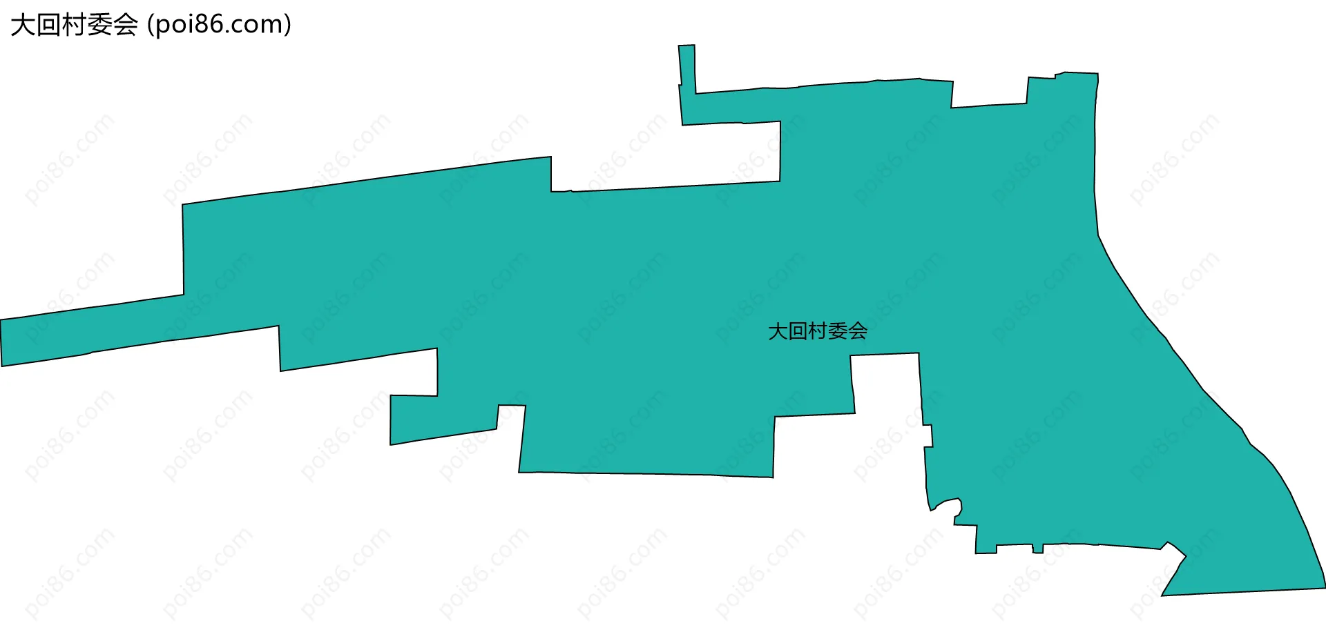 大回村委会边界地图