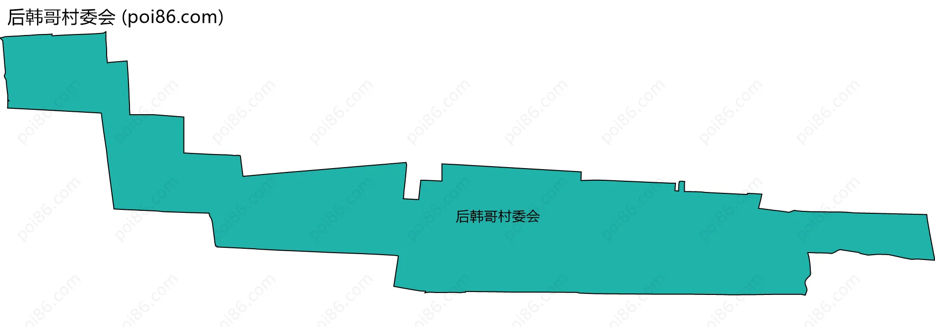 后韩哥村委会边界地图