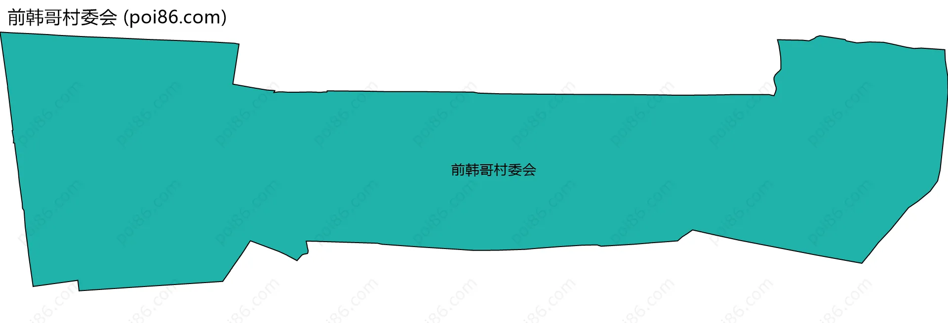 前韩哥村委会边界地图
