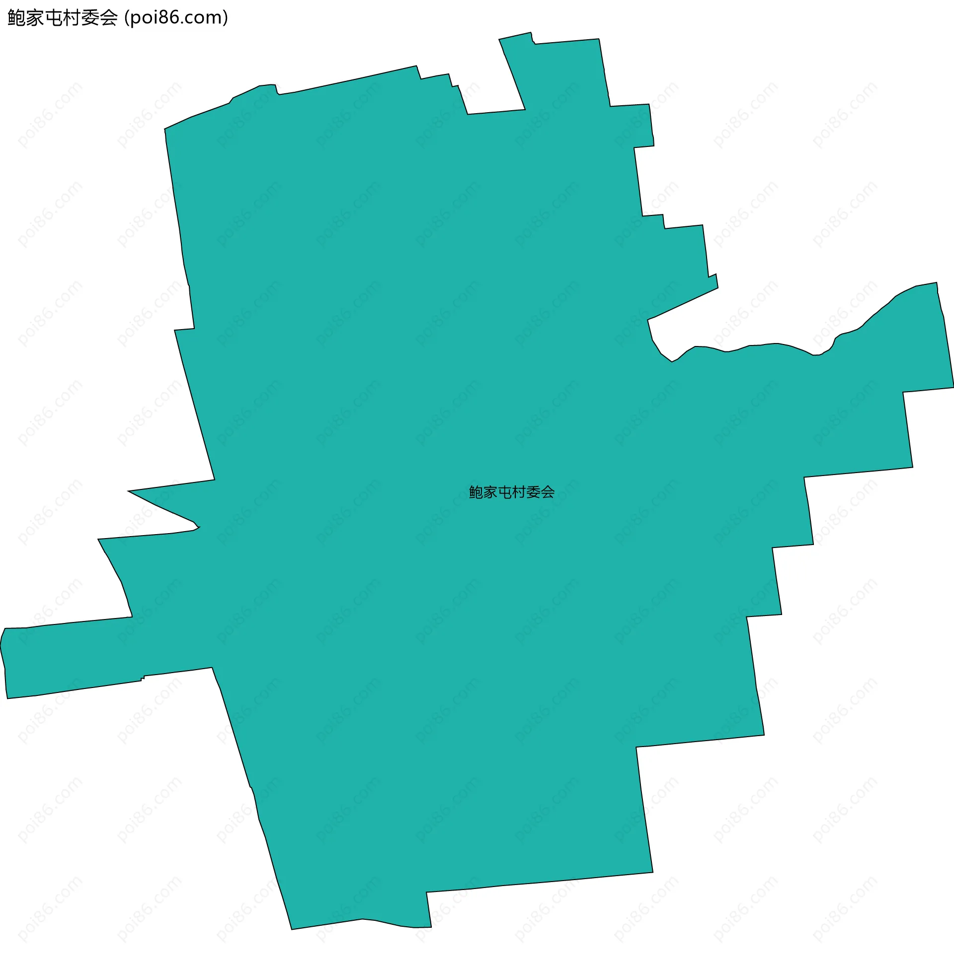 鲍家屯村委会边界地图
