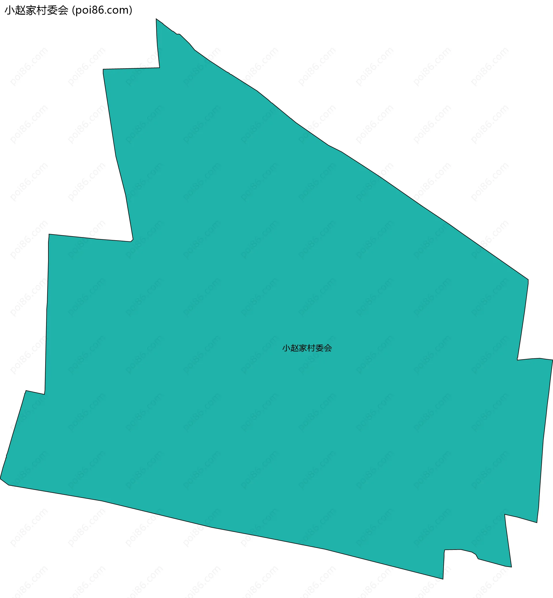 小赵家村委会边界地图