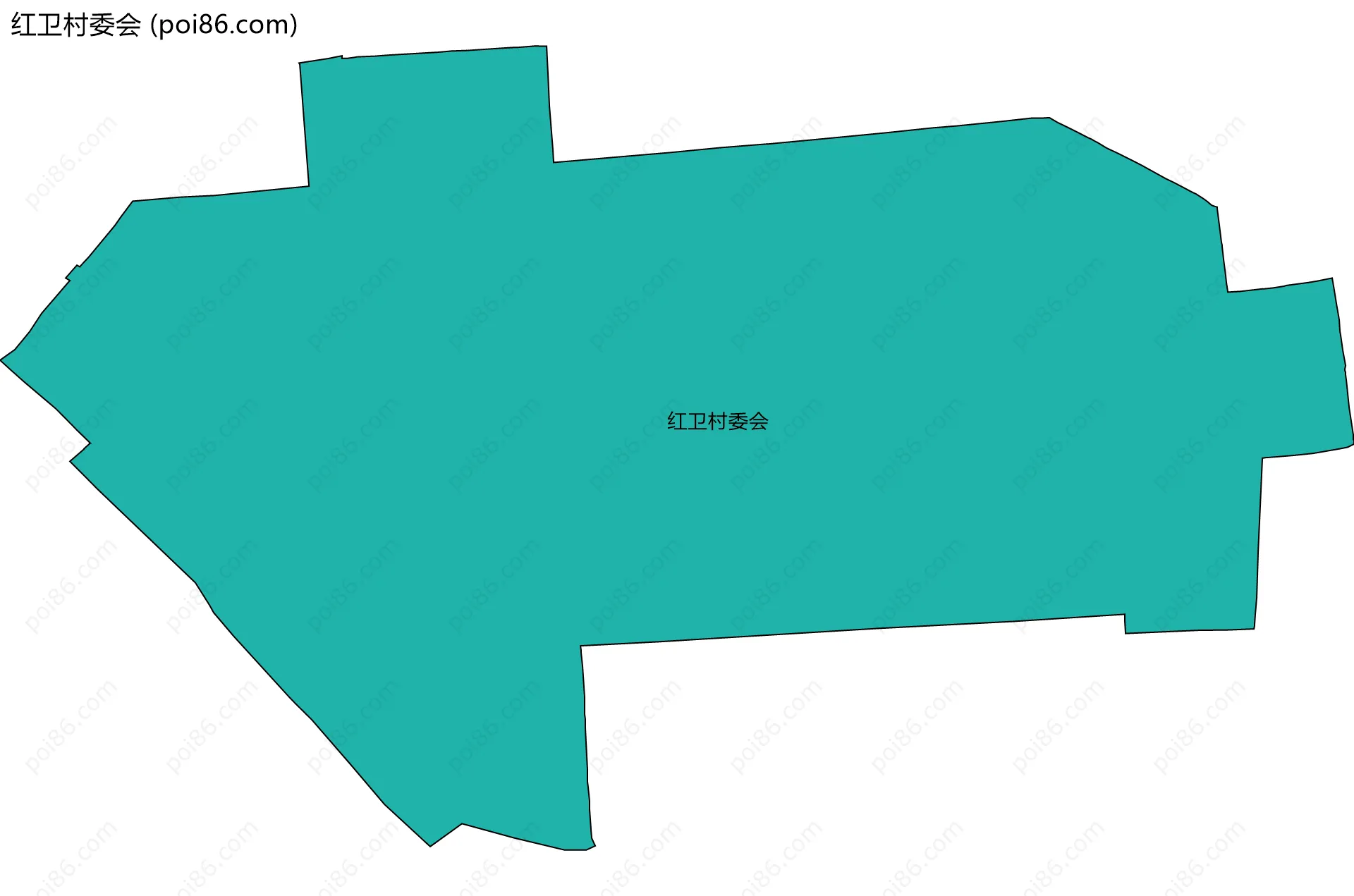 红卫村委会边界地图