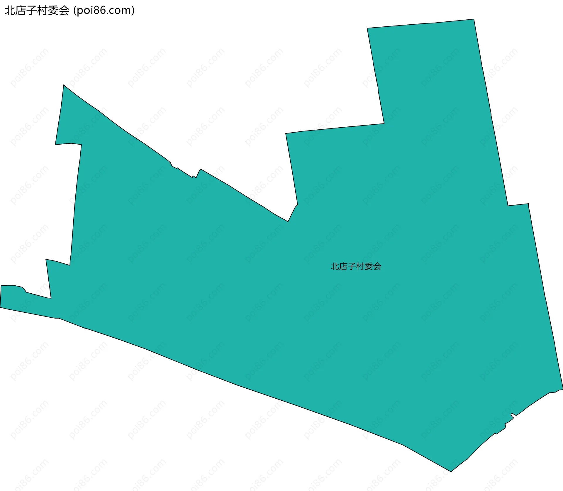 北店子村委会边界地图
