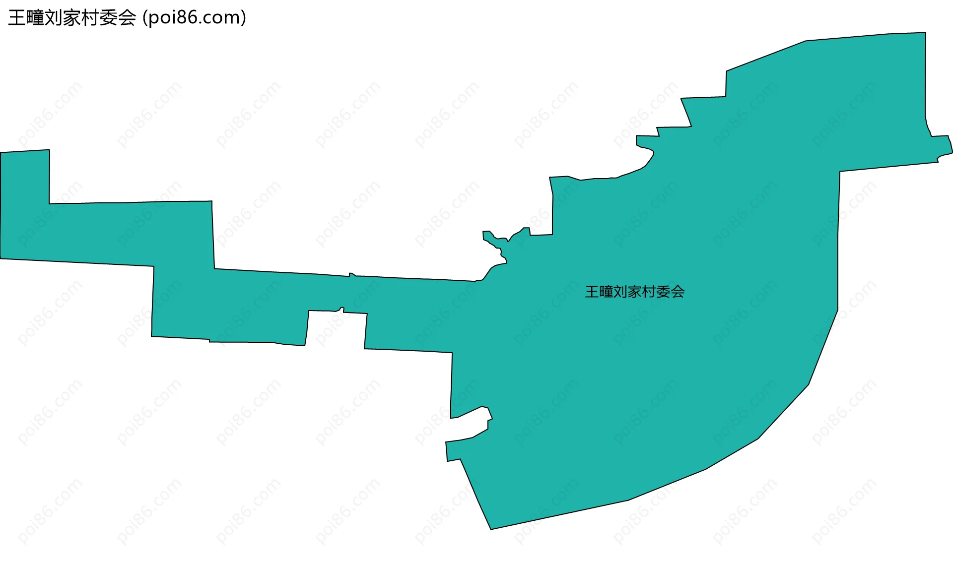 王疃刘家村委会边界地图