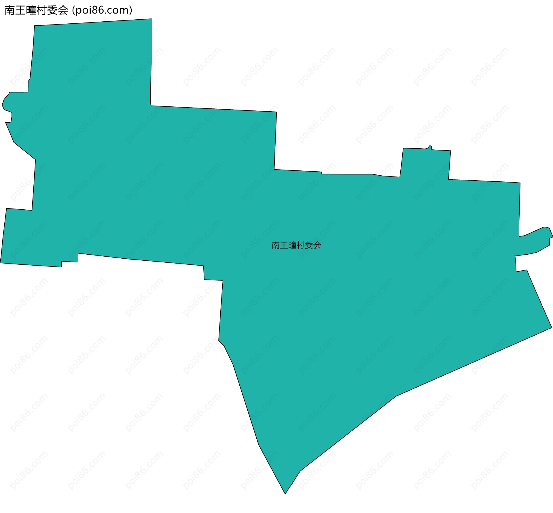 南王疃村委会边界地图