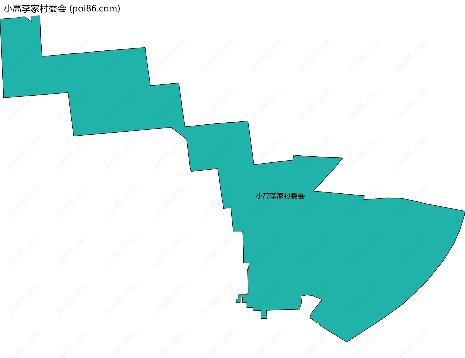 小高李家村委会边界地图