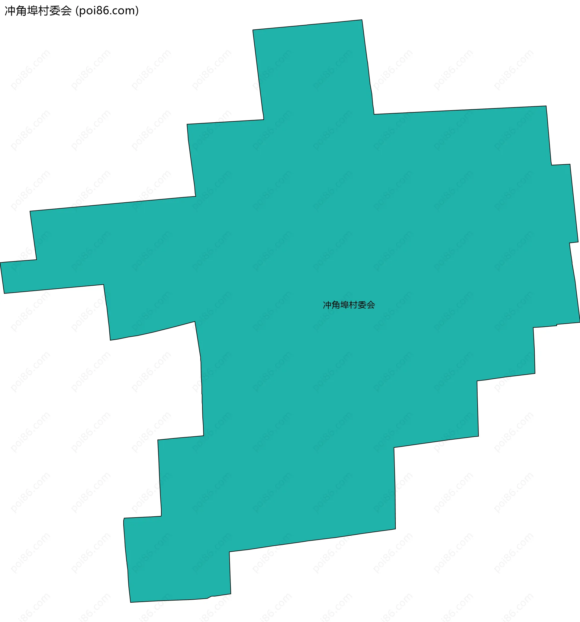 冲角埠村委会边界地图