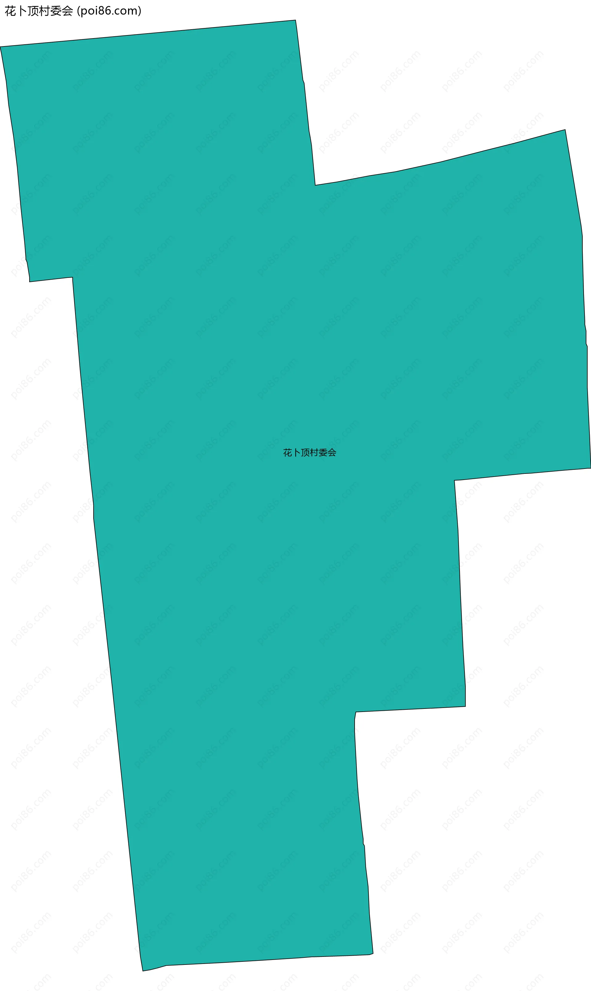 花卜顶村委会边界地图