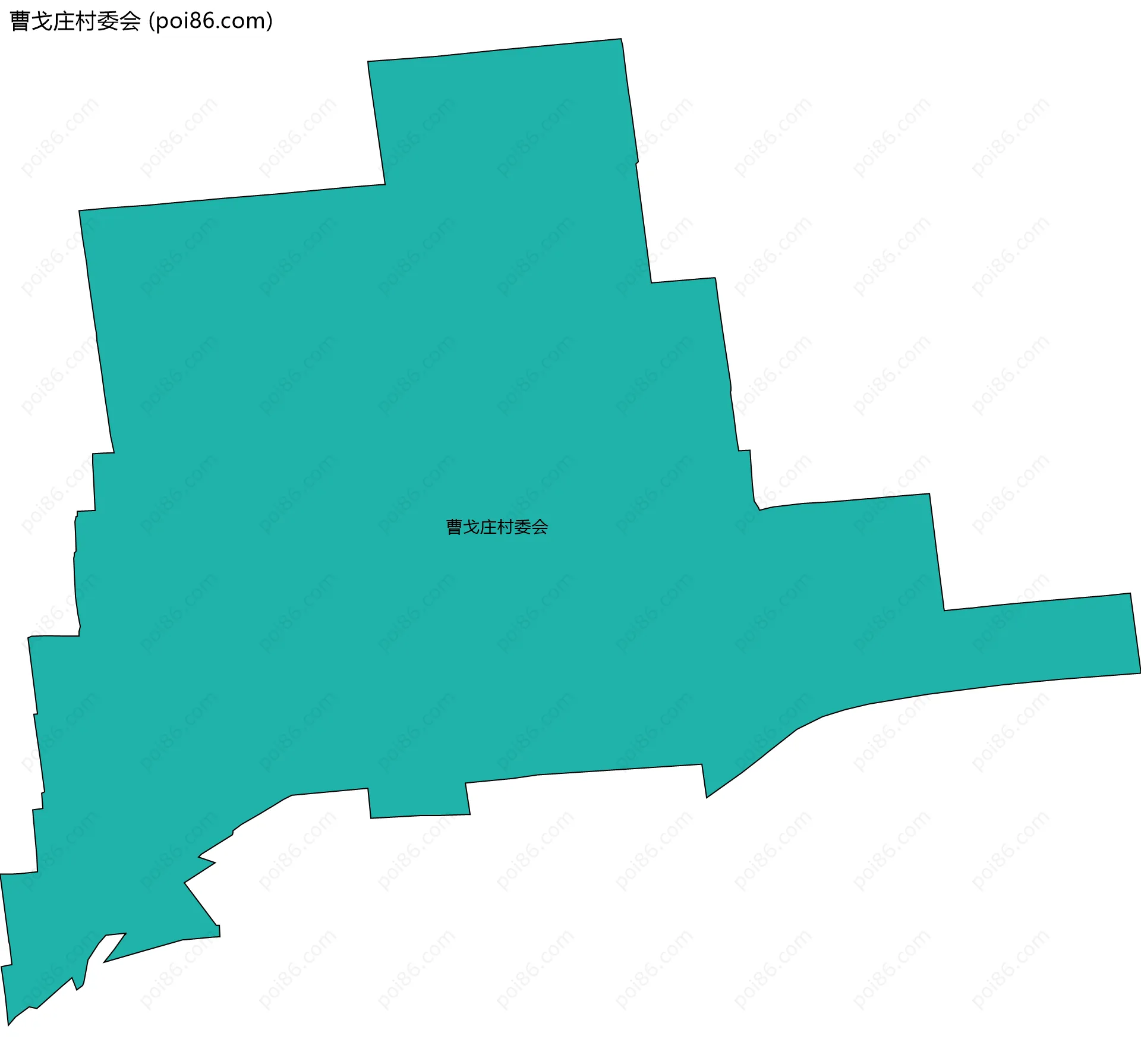 曹戈庄村委会边界地图
