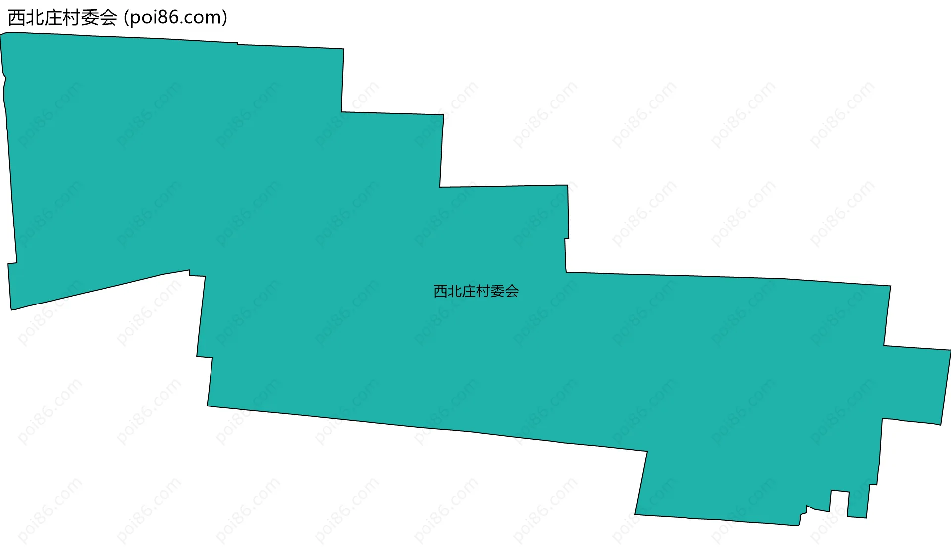 西北庄村委会边界地图