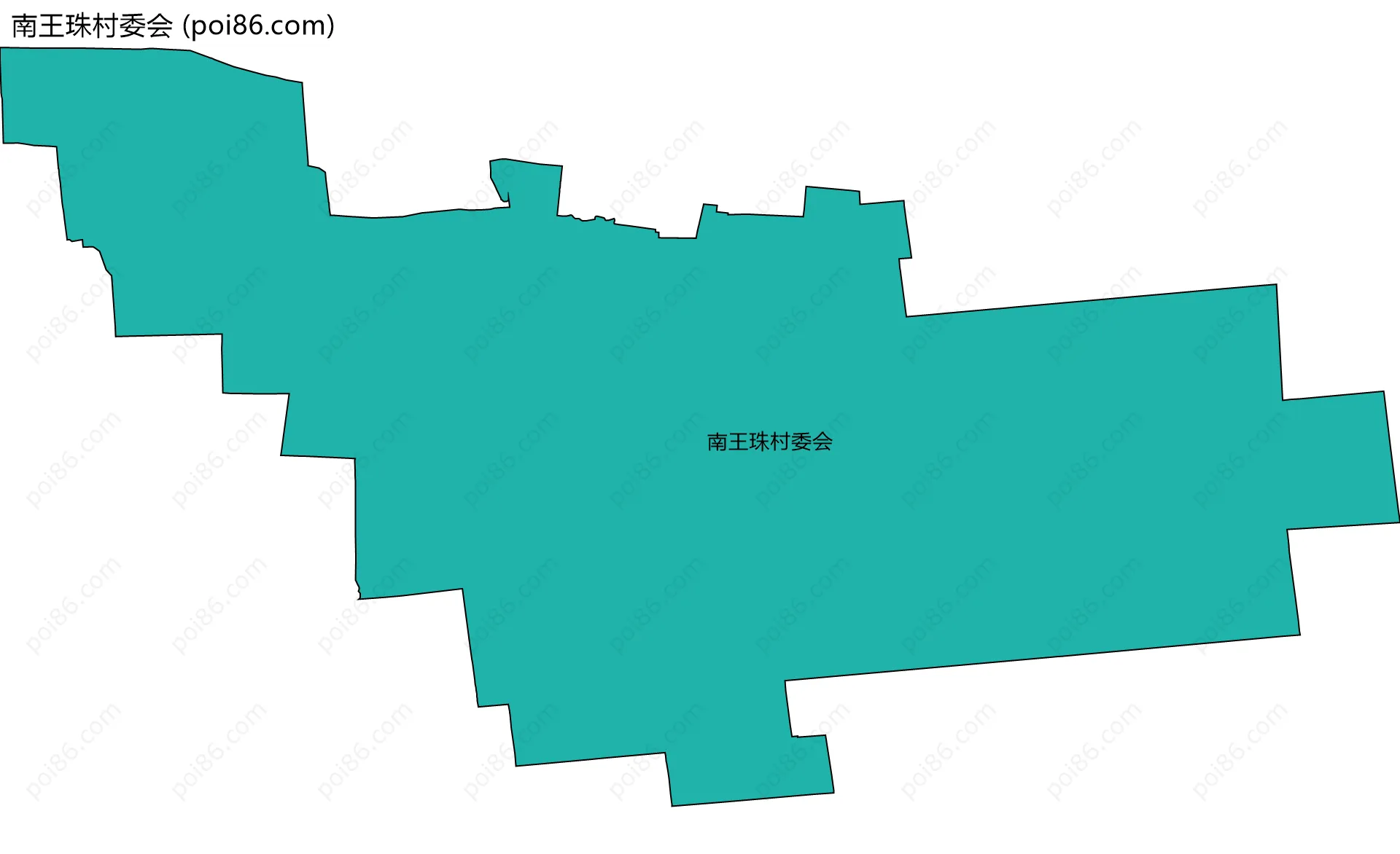 南王珠村委会边界地图