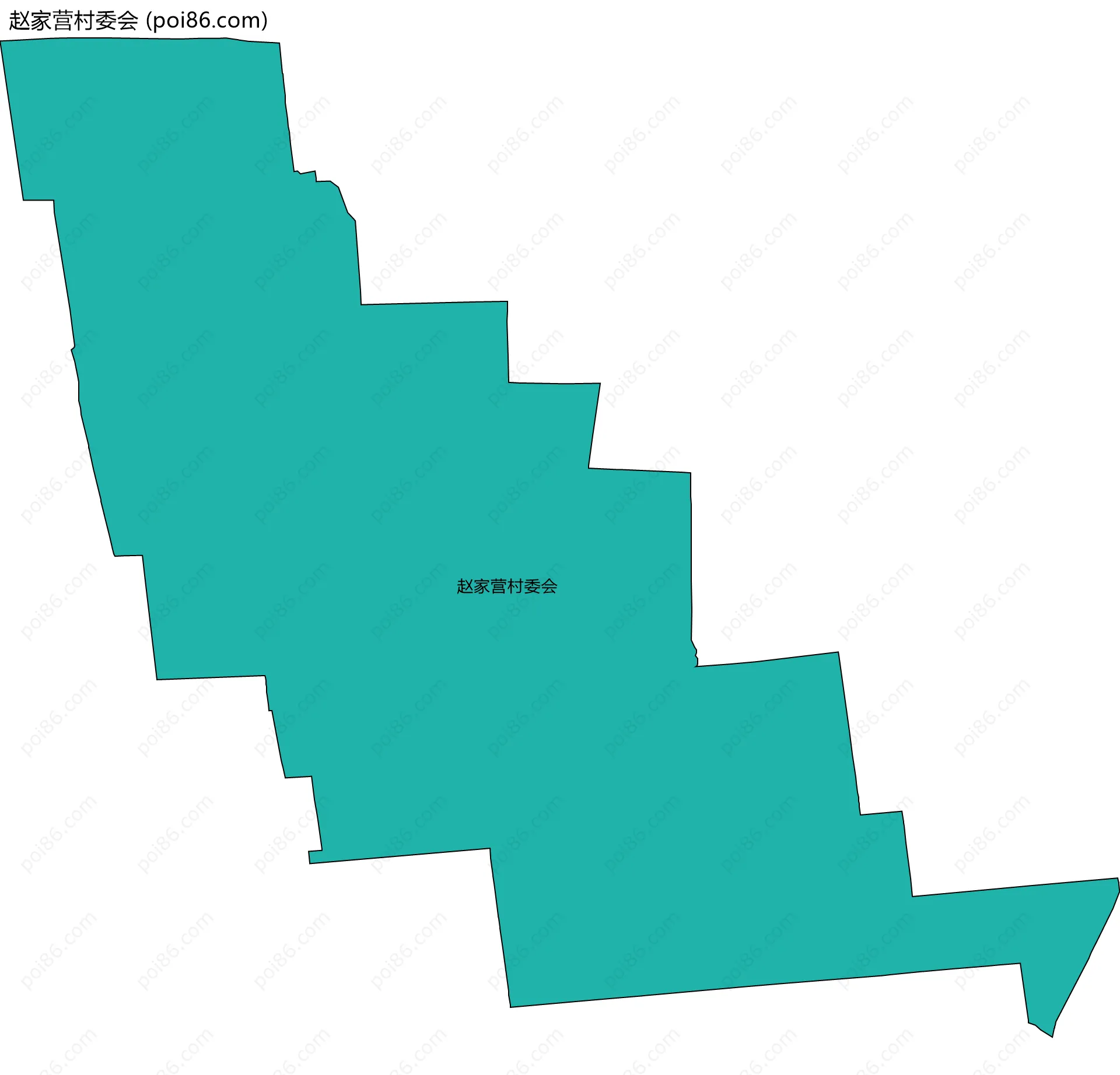 赵家营村委会边界地图