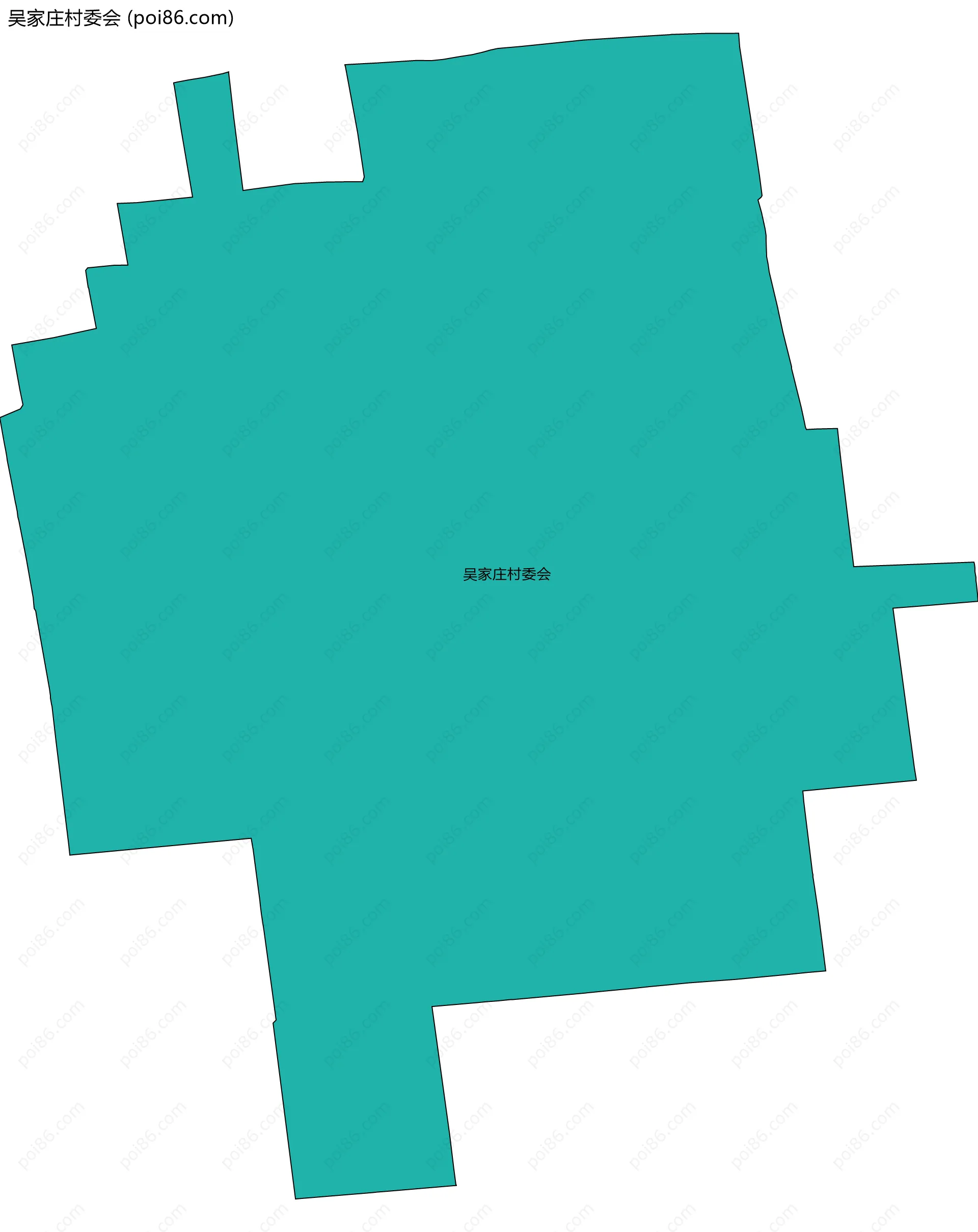 吴家庄村委会边界地图