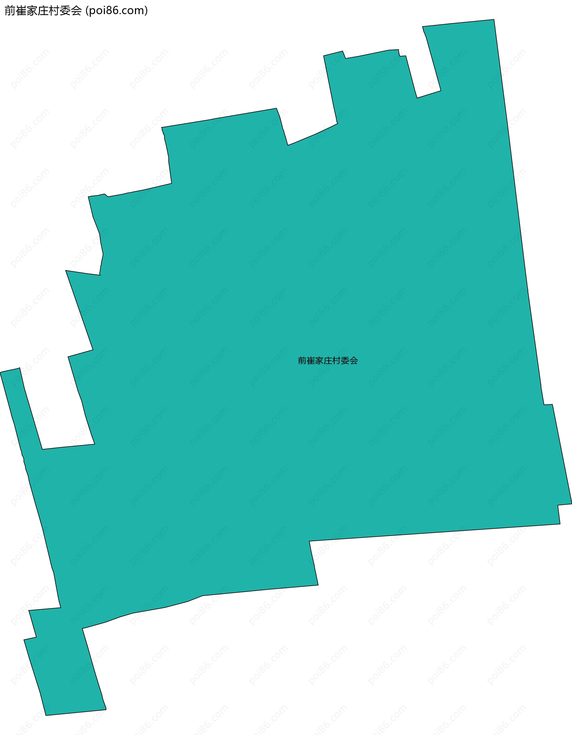 前崔家庄村委会边界地图