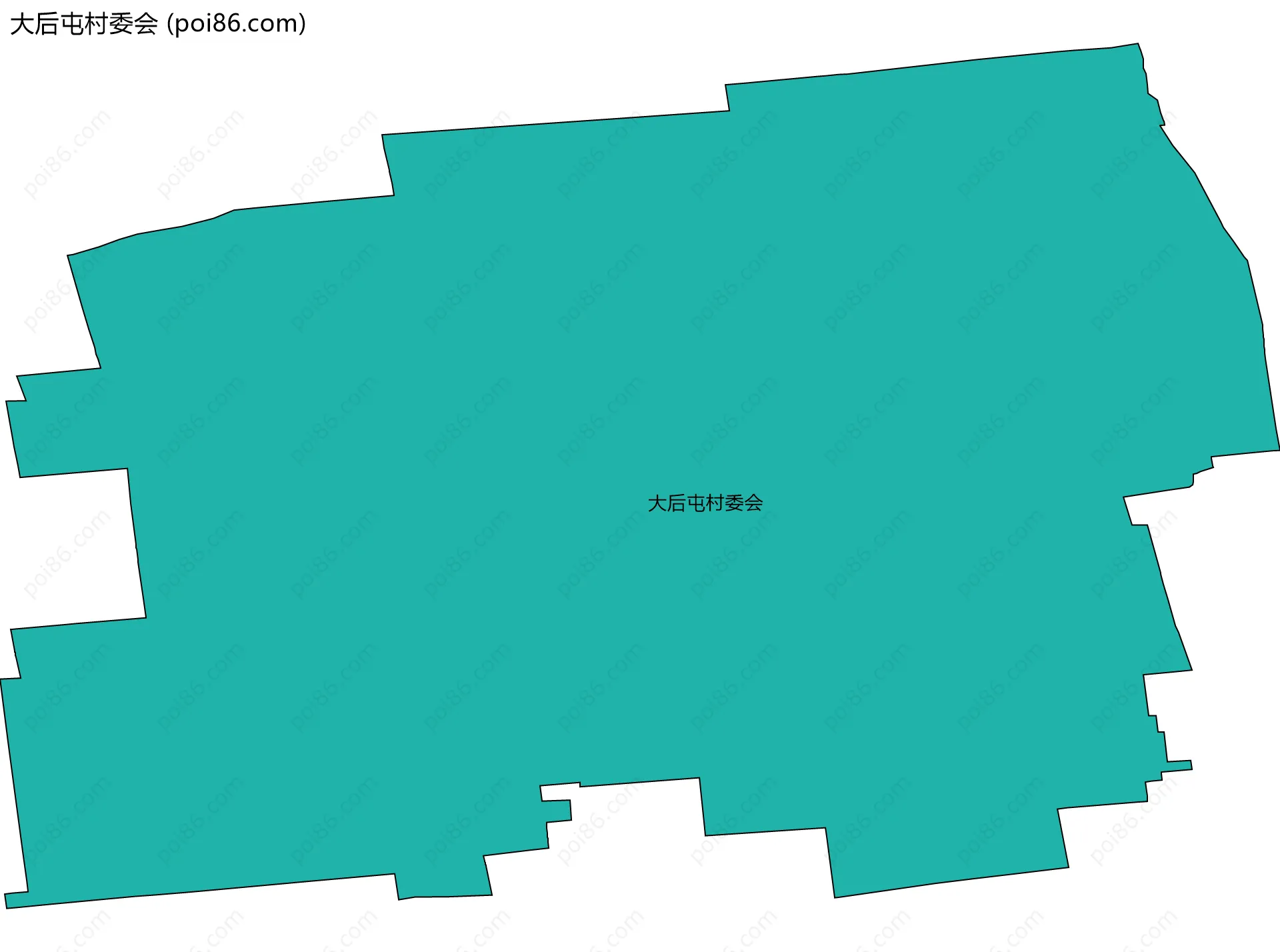 大后屯村委会边界地图