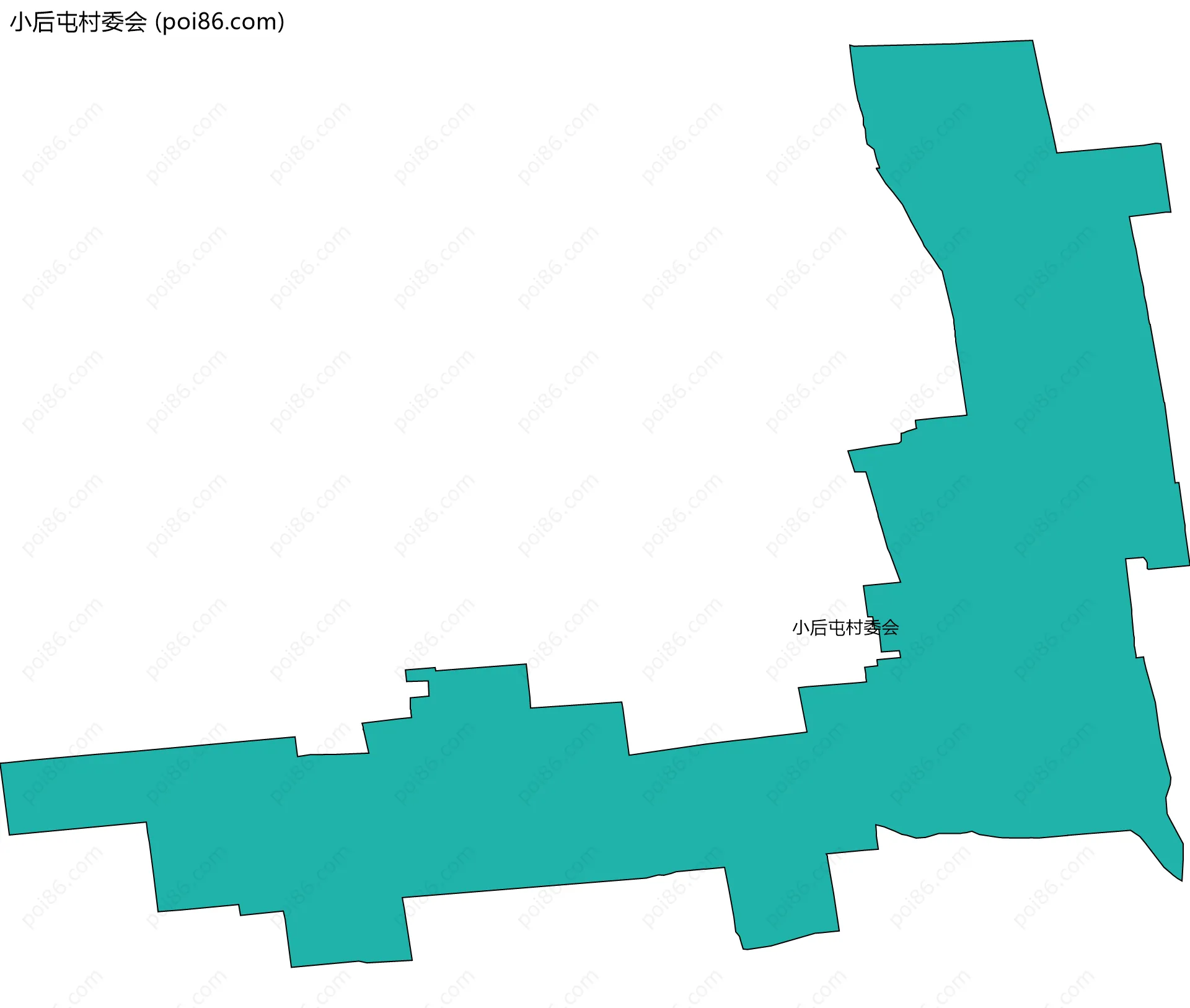 小后屯村委会边界地图