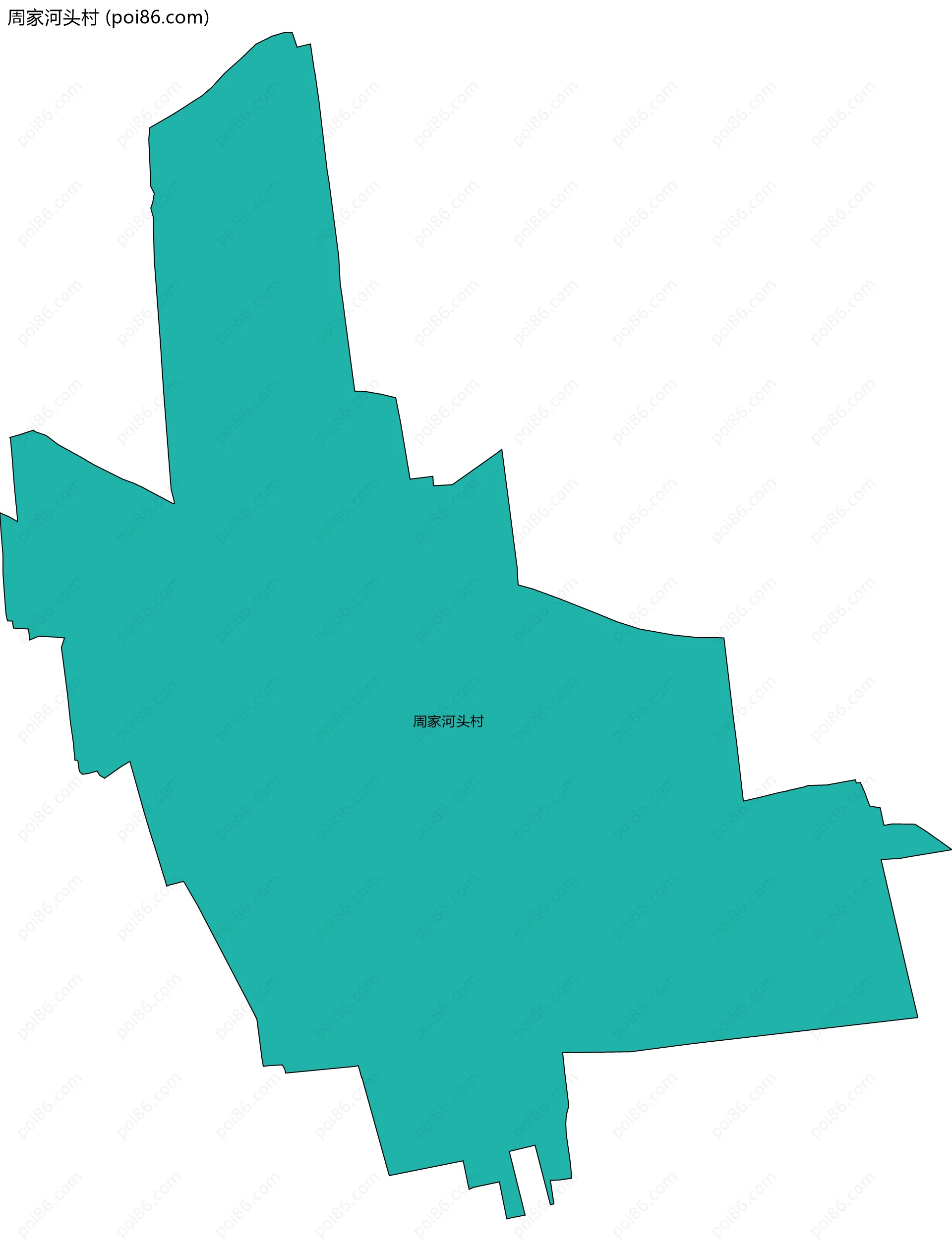 周家河头村边界地图