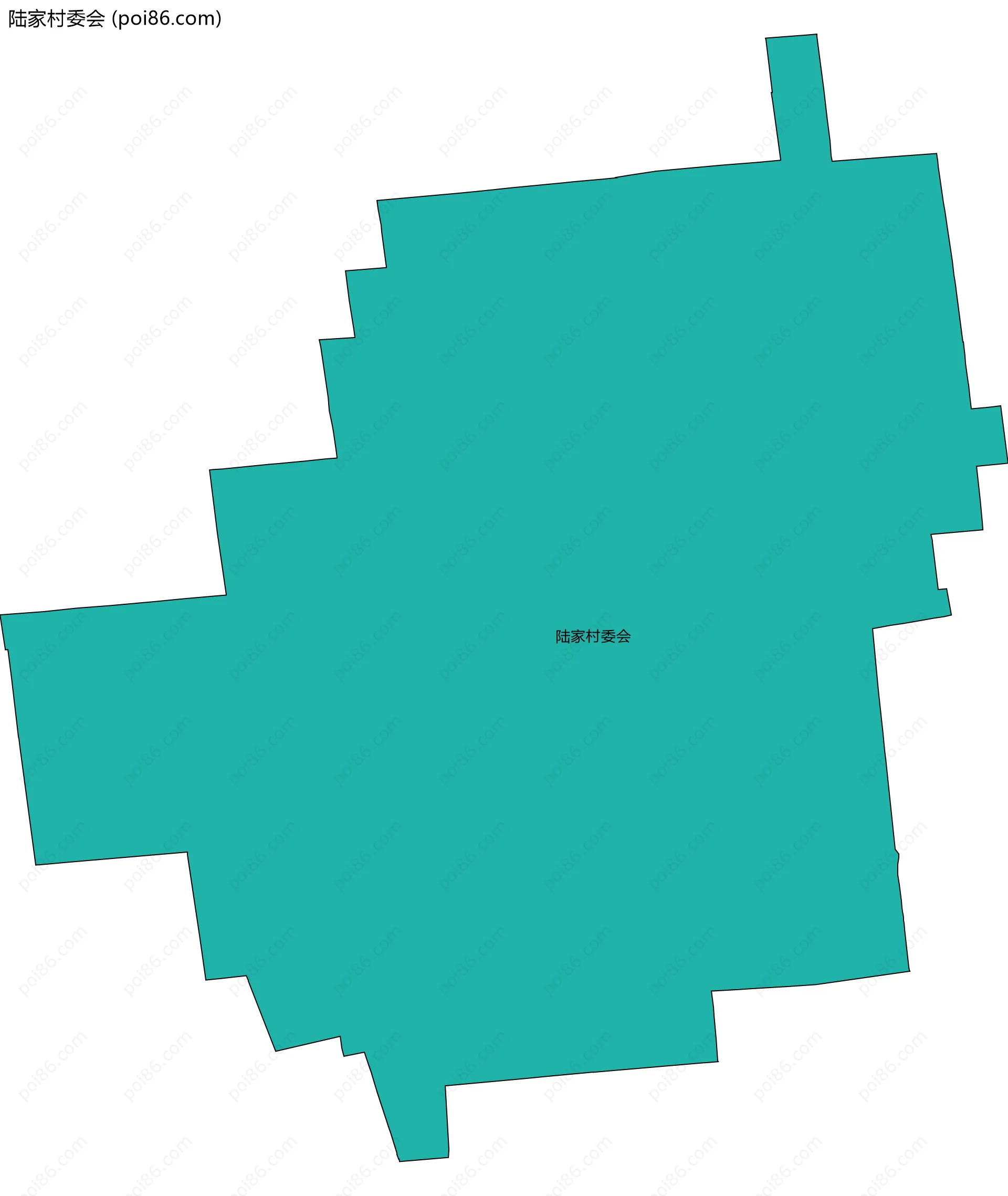 陆家村委会边界地图