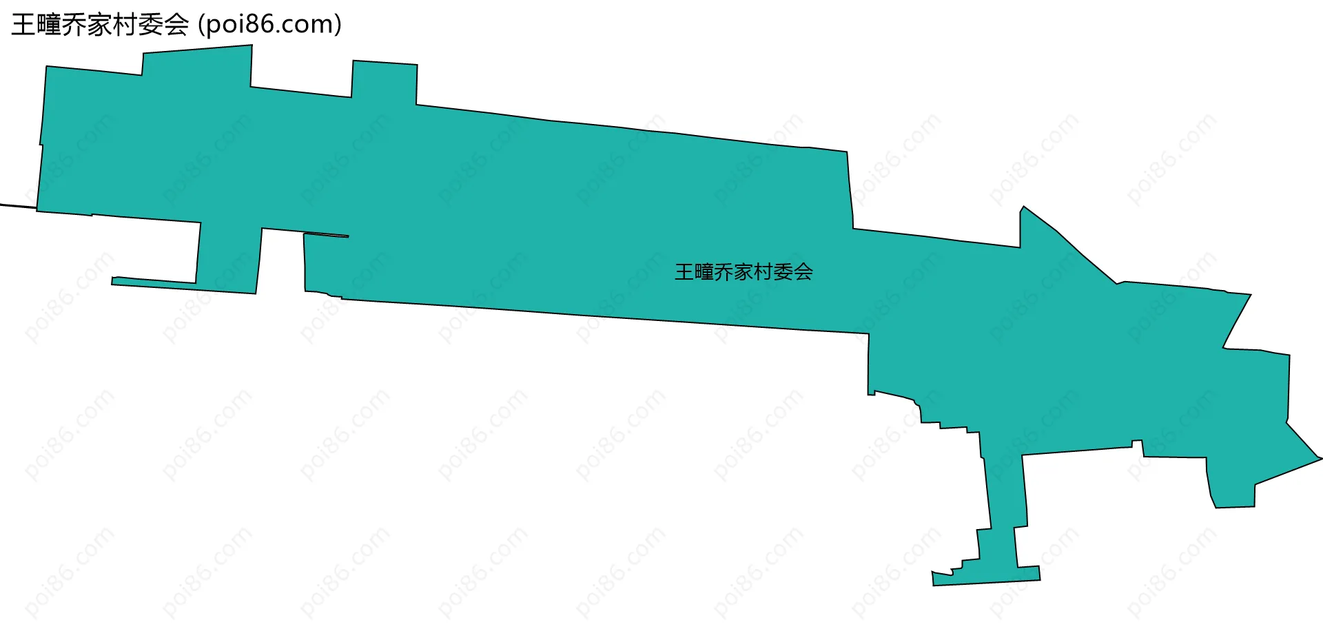 王疃乔家村委会边界地图