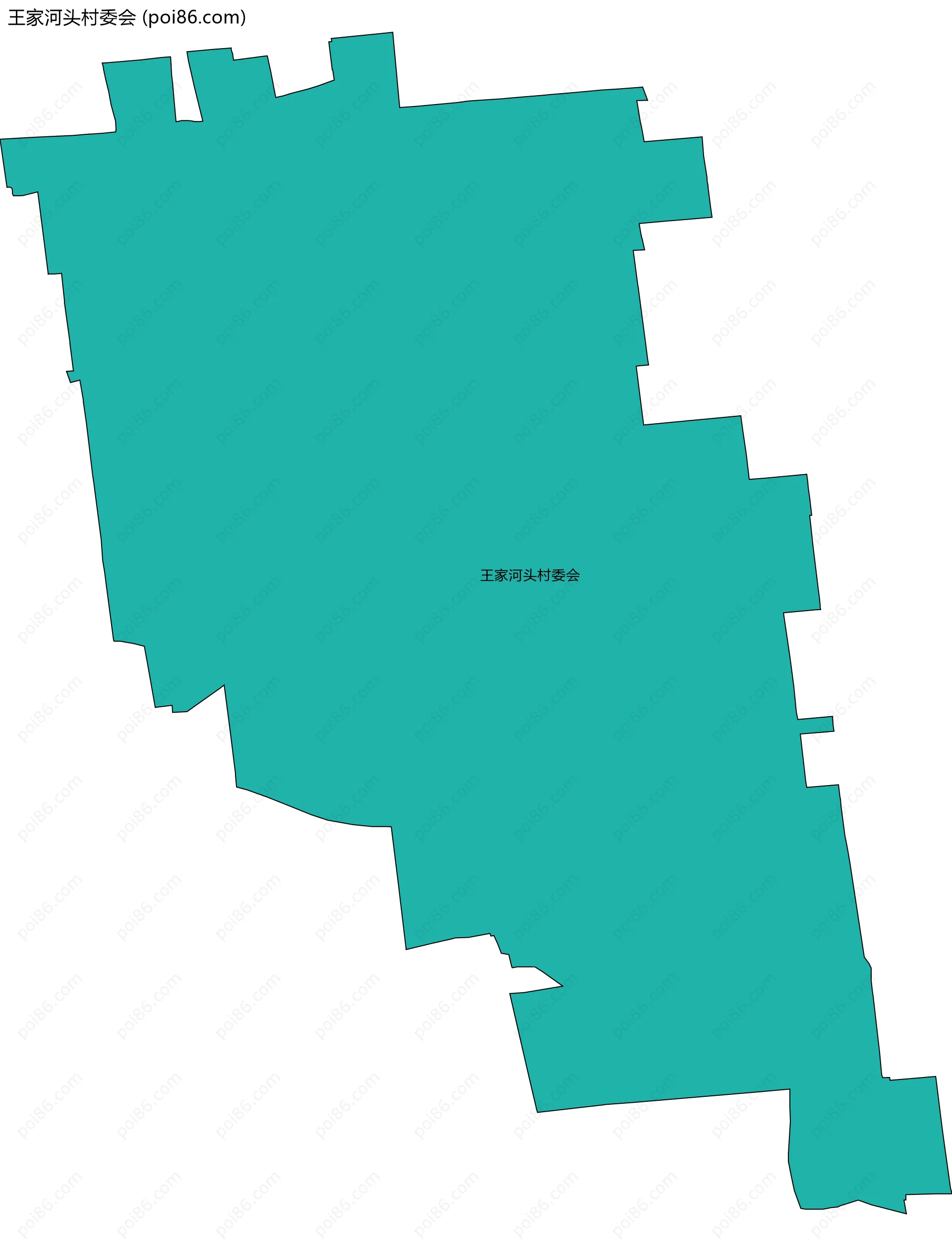 王家河头村委会边界地图